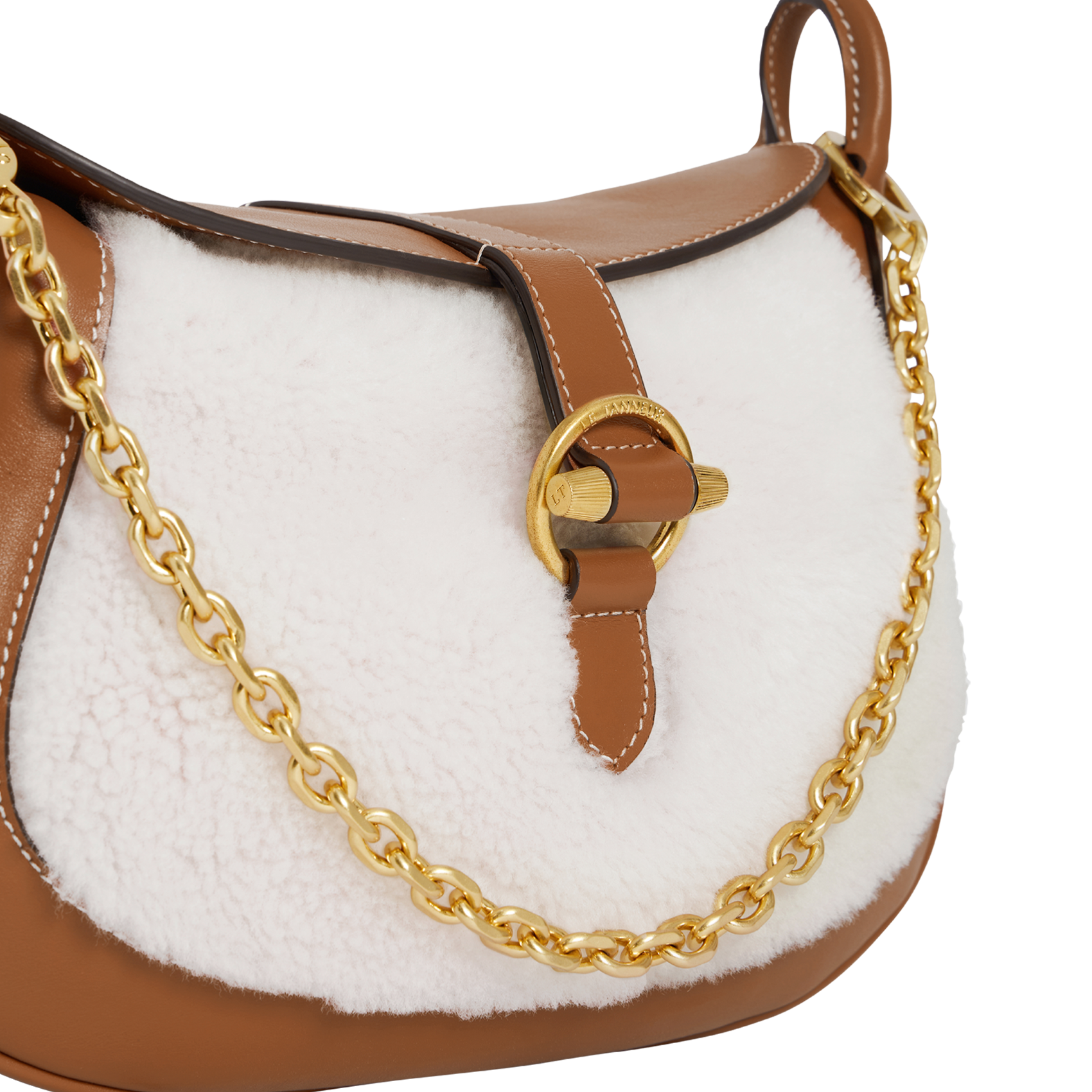 Sac bandoulière en cuir LE TANNEUR Multicolore