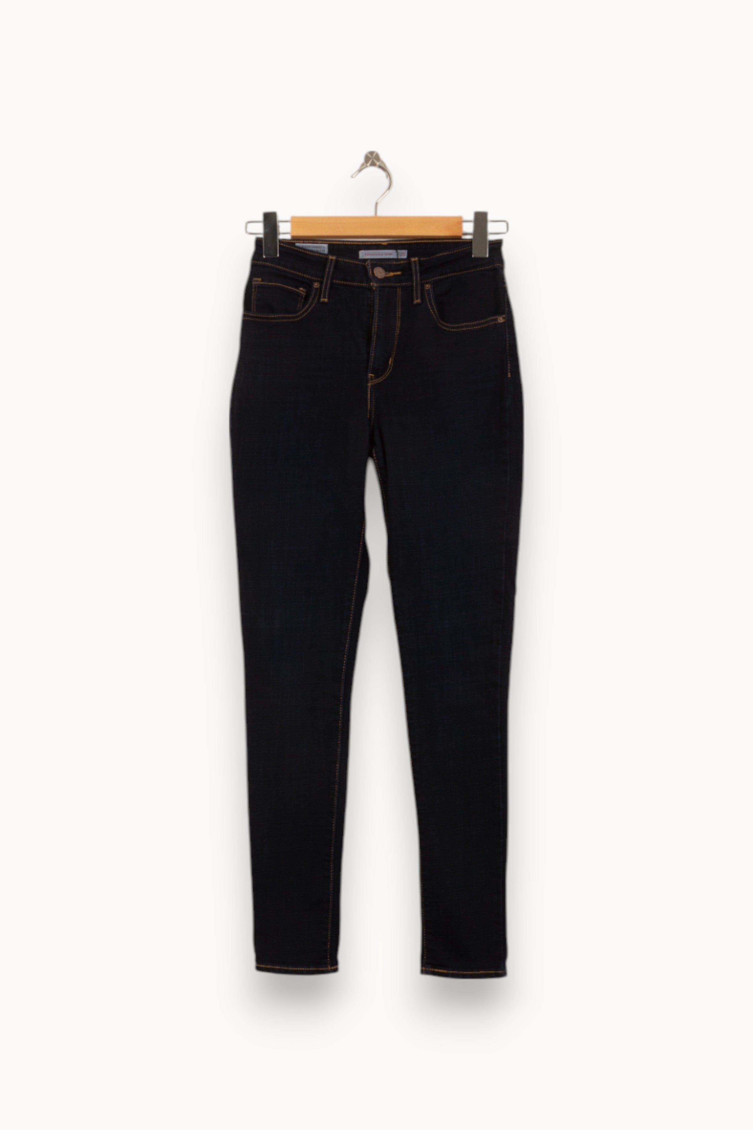 Cropped slim jeans with studs LEVI'S - Seconde main Blue