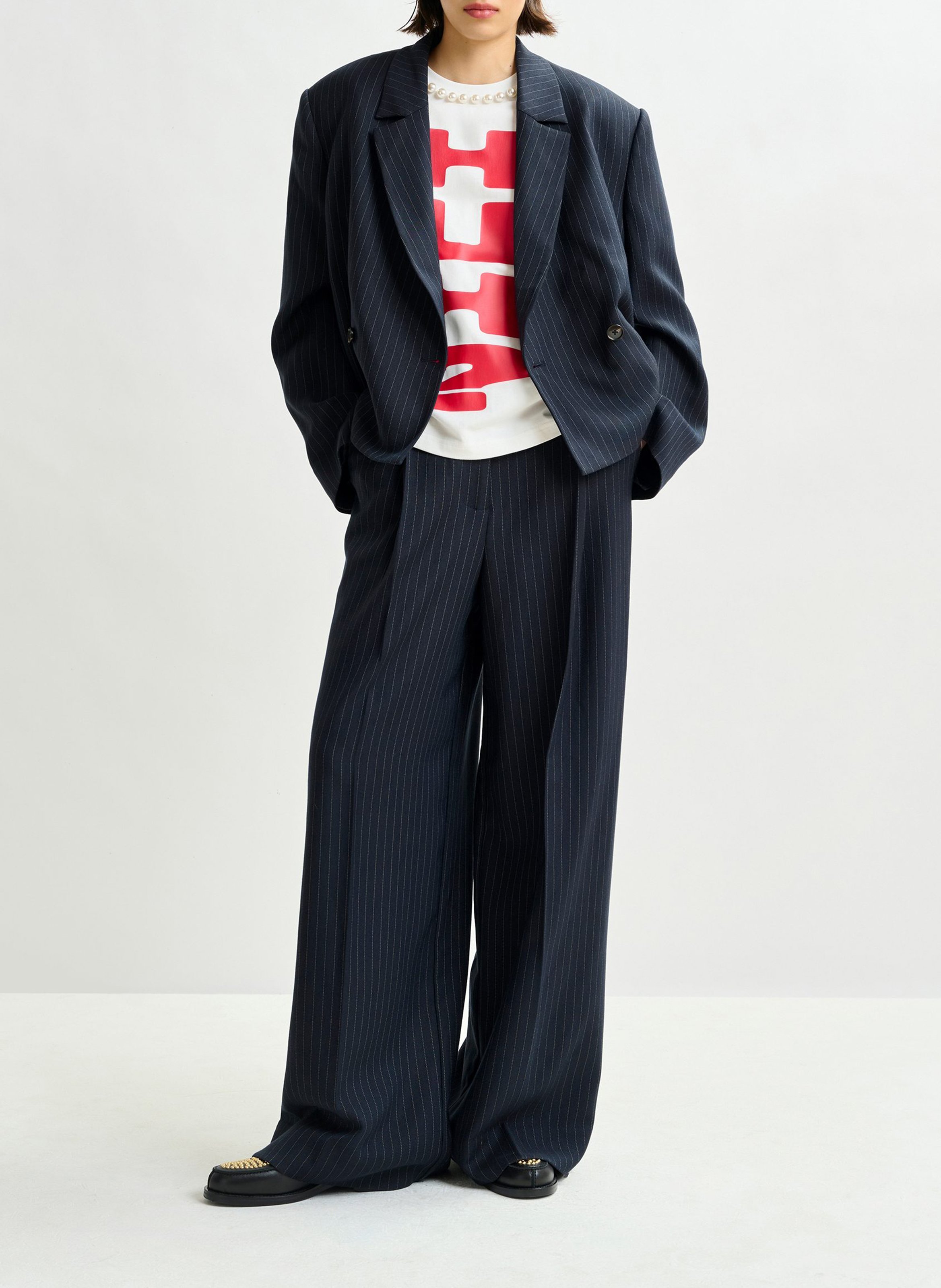 Tee-shirt col rond en coton ESSENTIEL ANTWERP Blanc