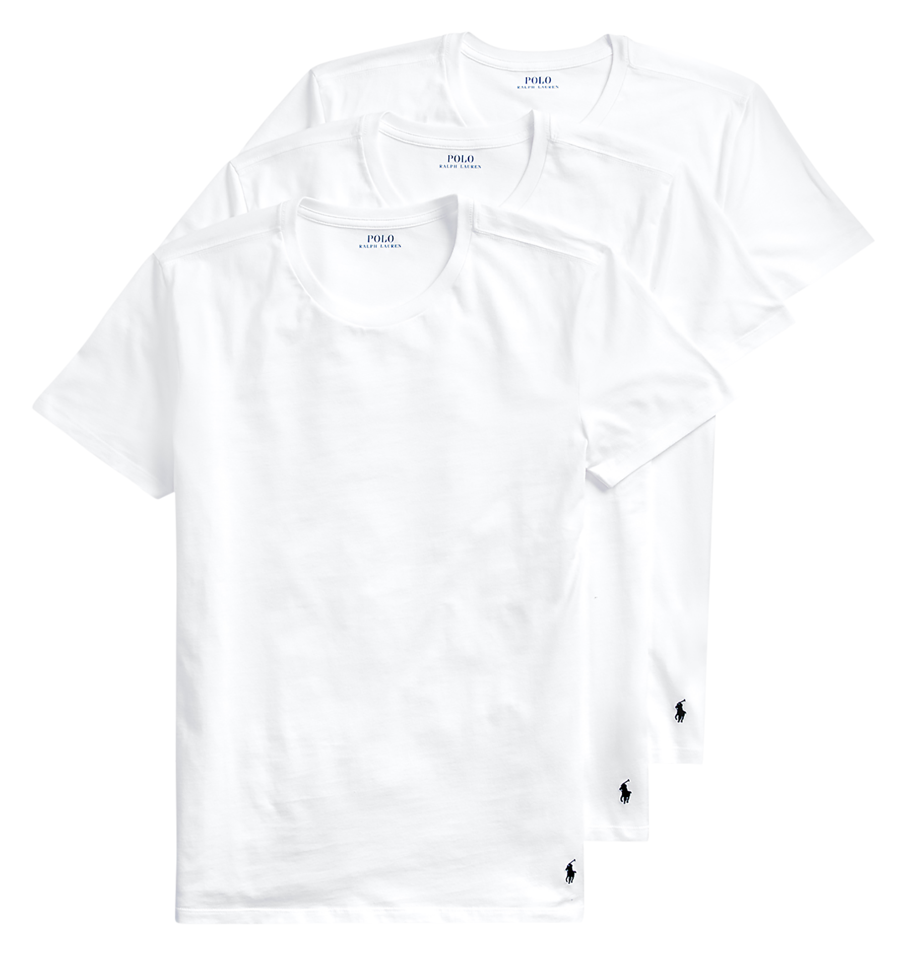 Tee-shirt col rond en coton POLO RALPH LAUREN Blanc
