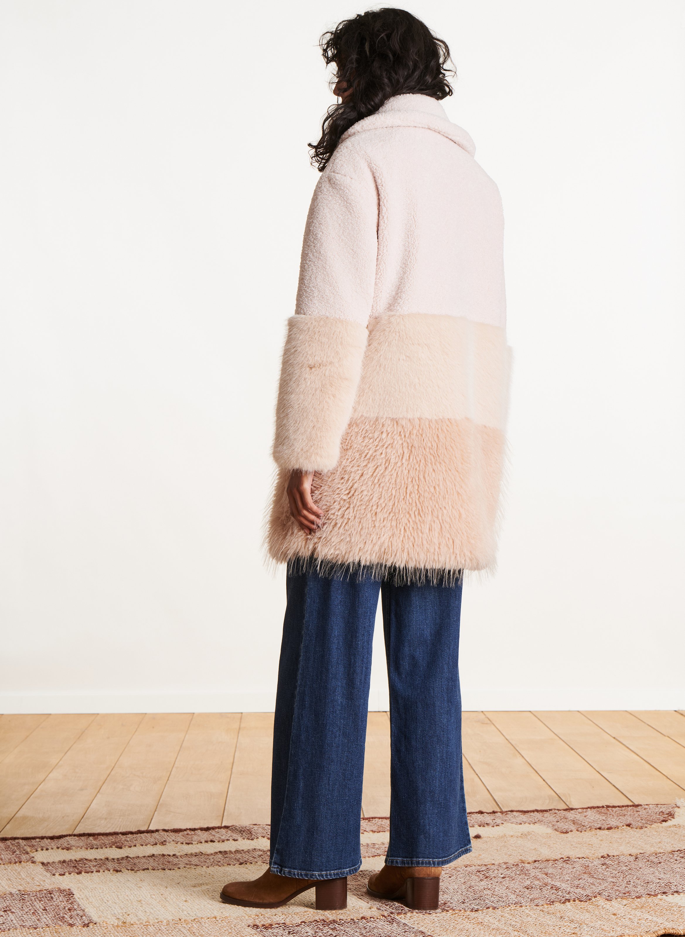 Manteau col tailleur  LA FEE MARABOUTEE Blanc