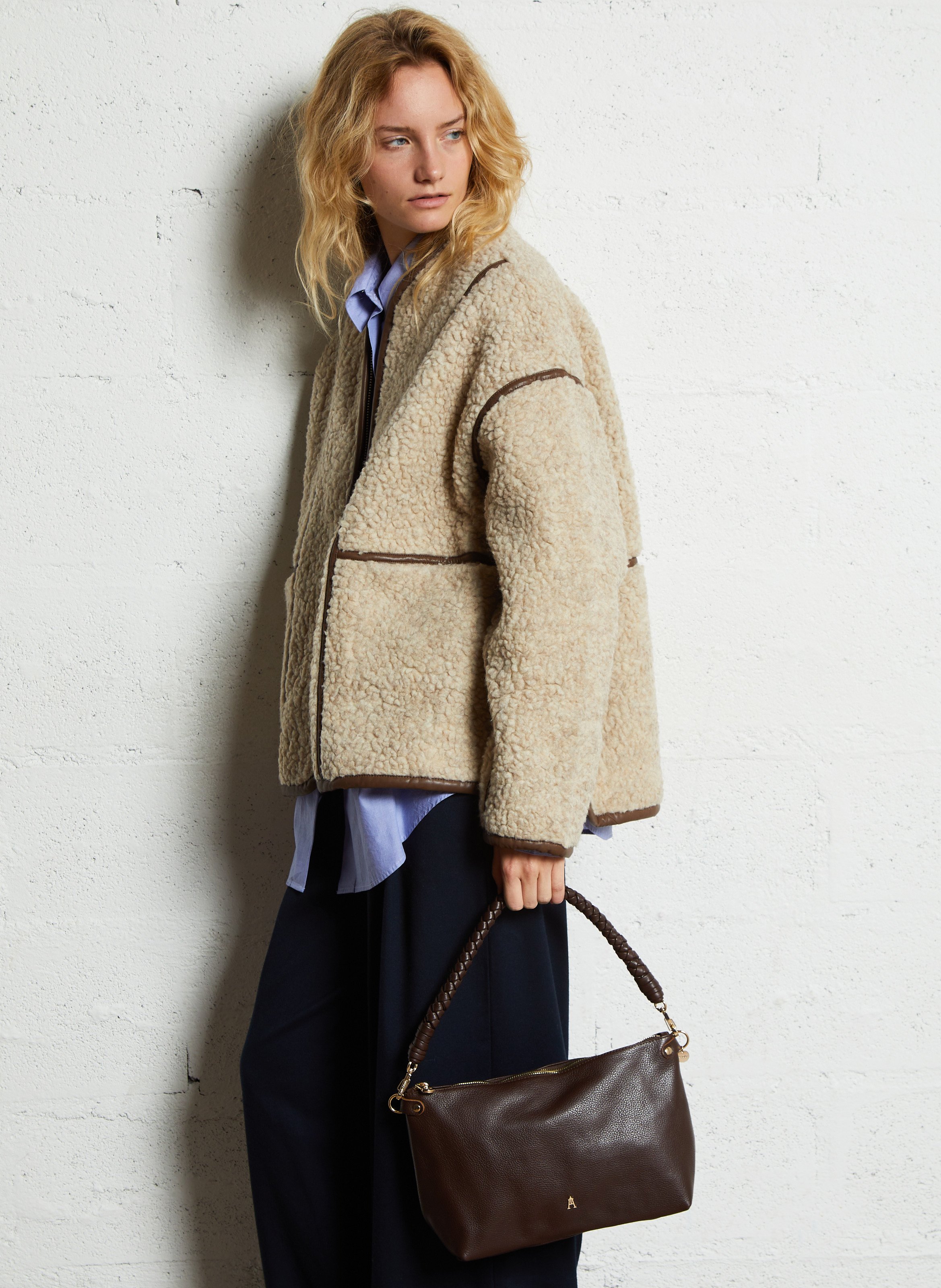 Sac à main en cuir CRAIE STUDIO Marron