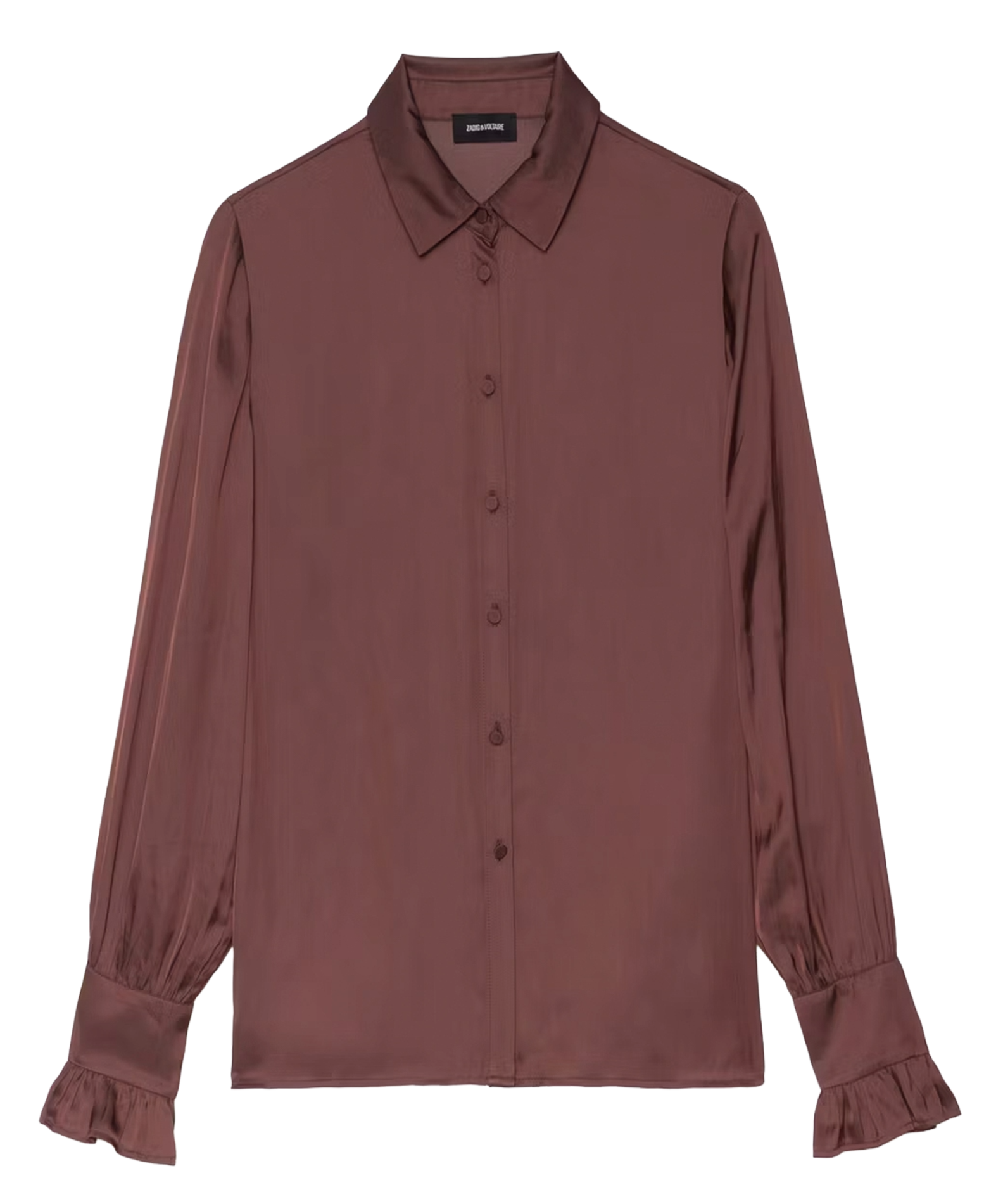 Satin straight shirt THELY Burgundy