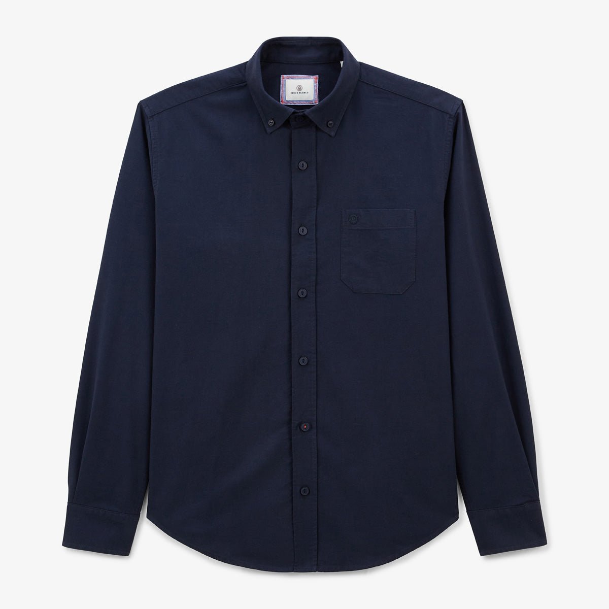 Long-sleeve solid oxford shirt SERGE BLANCO Blue