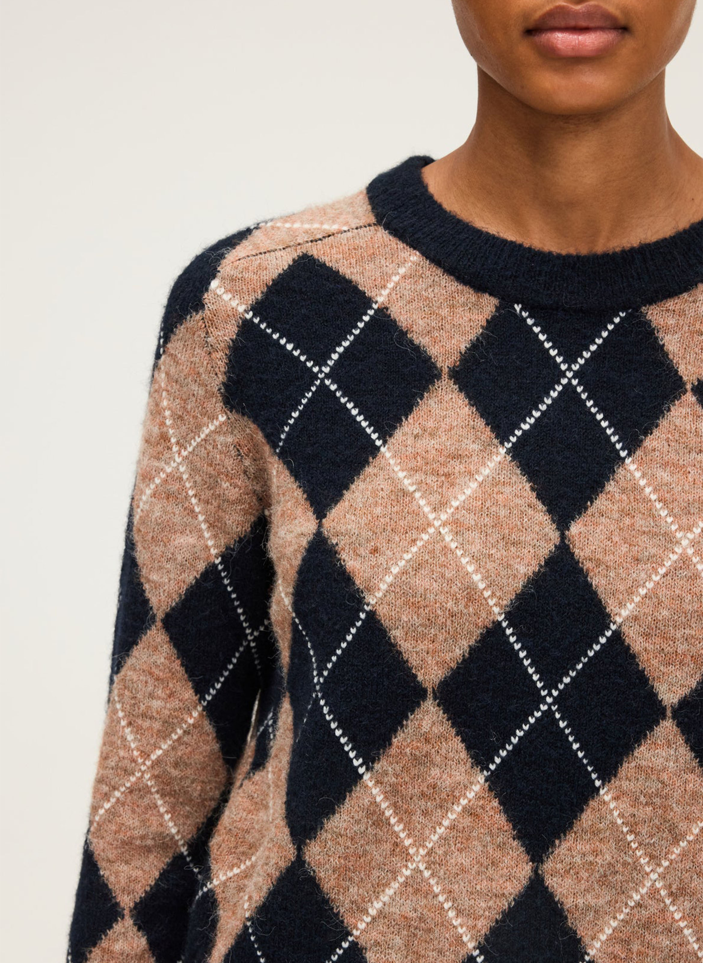 Chat jacquard sweater PABLO Blue