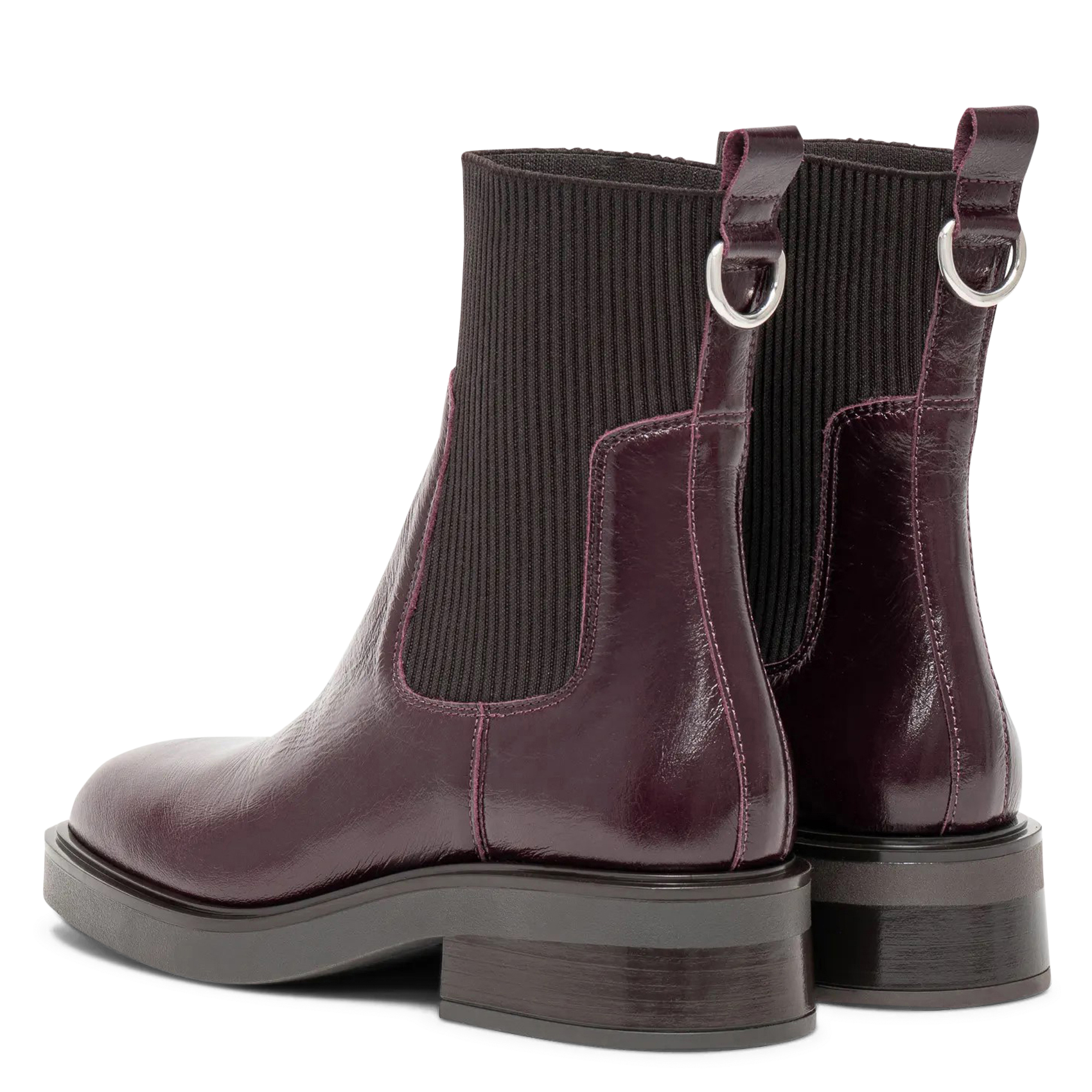 Ariana Bis patent leather ankle boots BOCAGE Brown