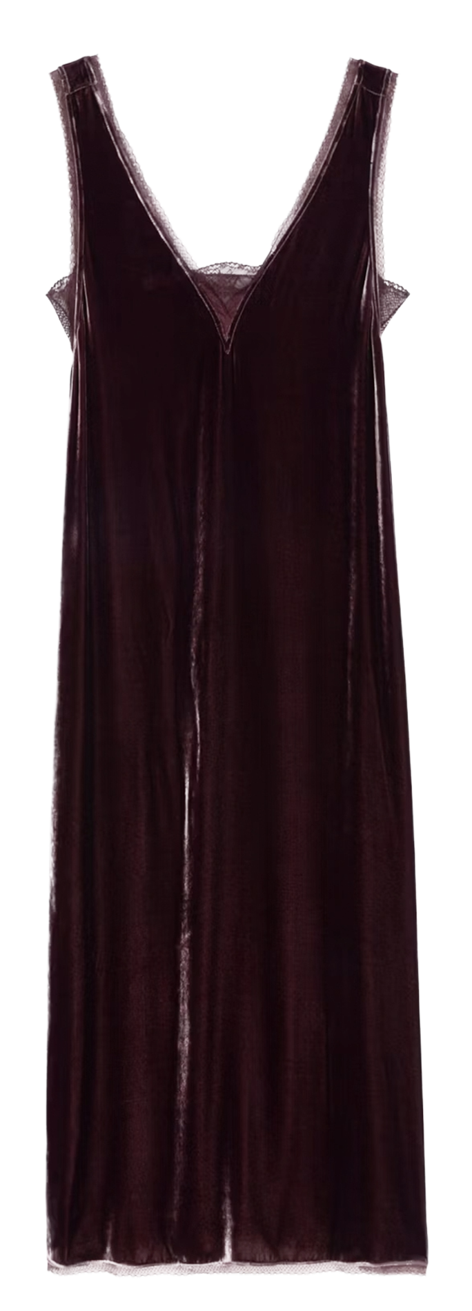 Robe midi en velours col v  ZADIG&VOLTAIRE Violet