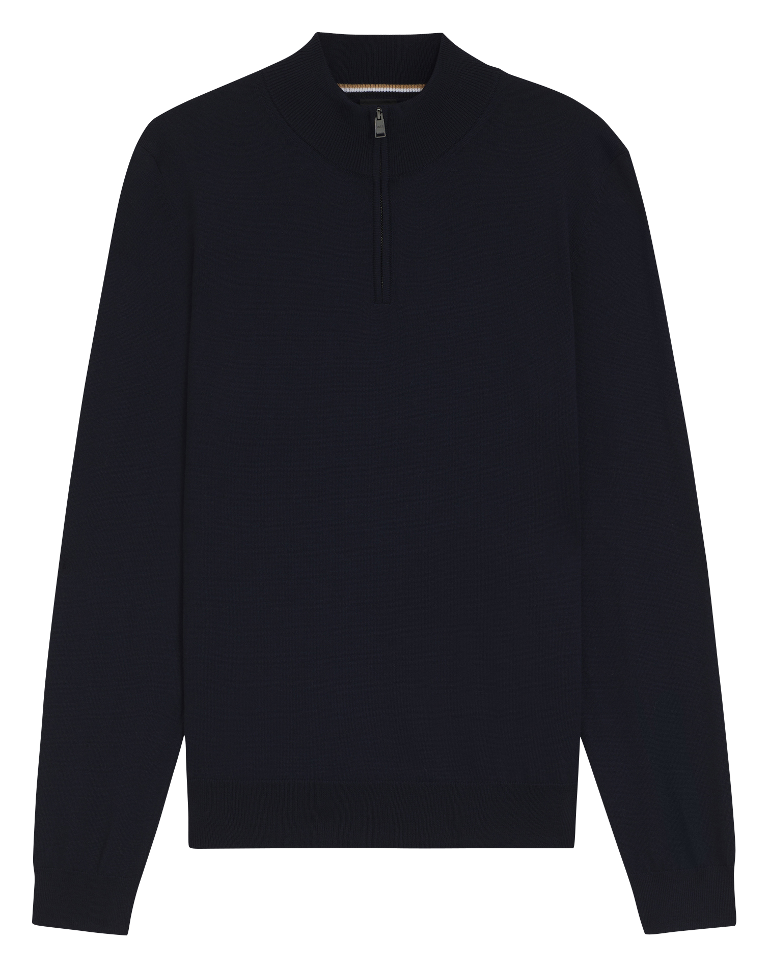 Zip-up high-neck wool sweater BOSS Blue