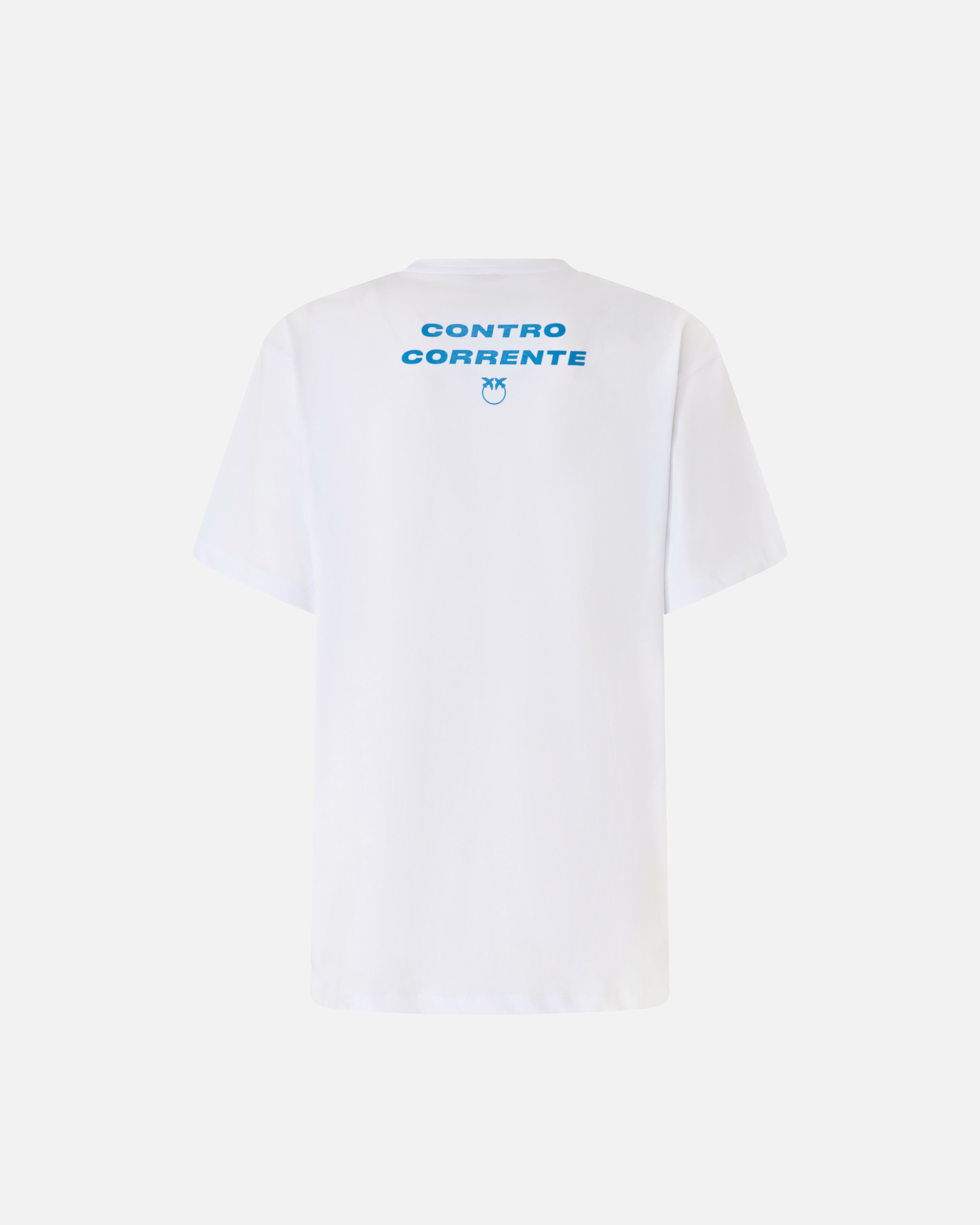 Printed T-shirt with appliqués PINKO White