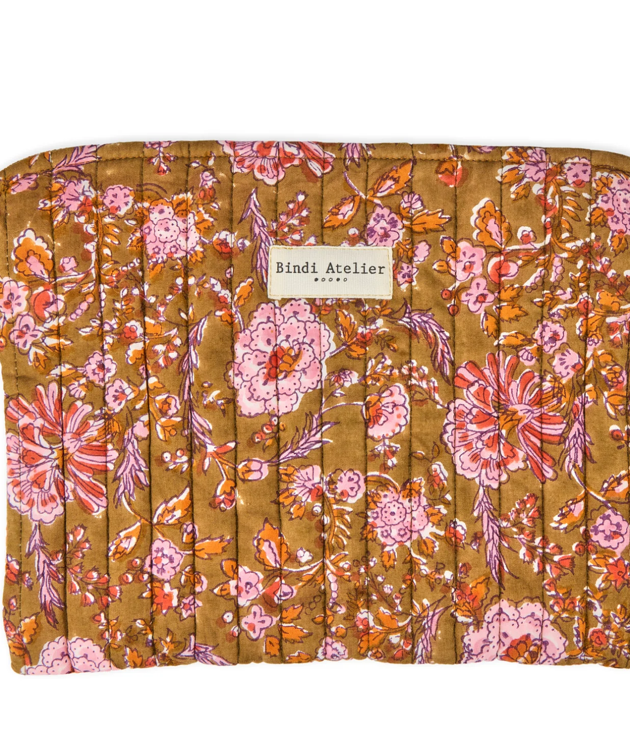 Printed flat clutch BINDI ATELIER Brown