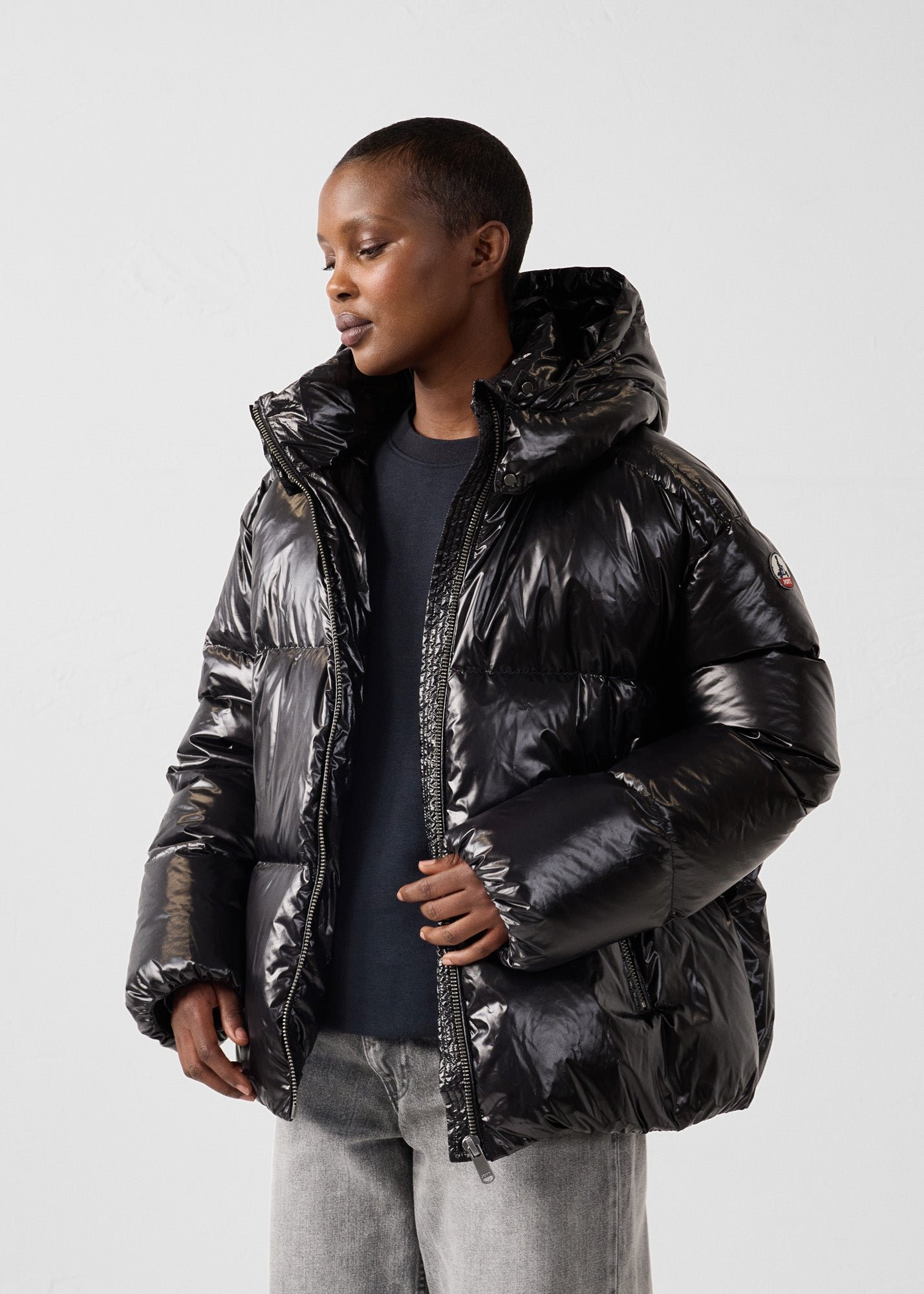 Shiny extreme cold puffer jacket JOTT Black