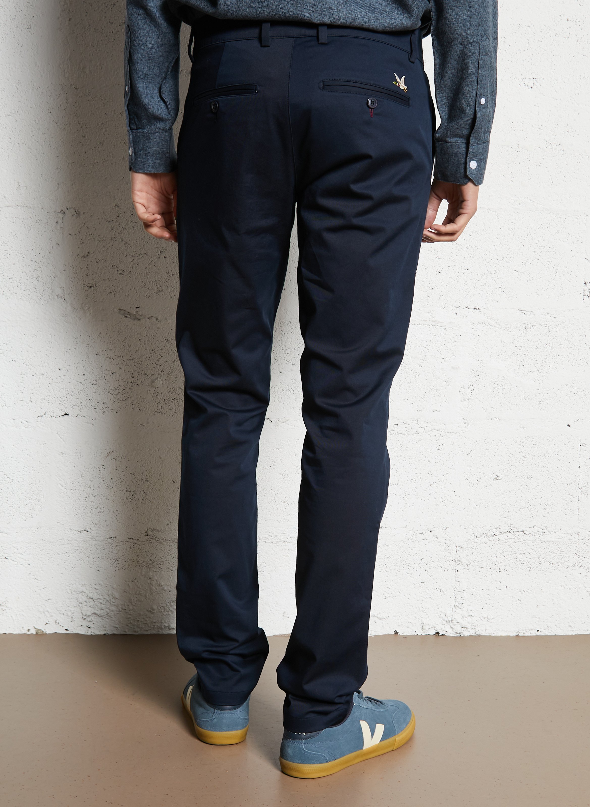 Gerade geschnittene Hose aus Bio-Baumwoll-Mix CHEVIGNON Blau