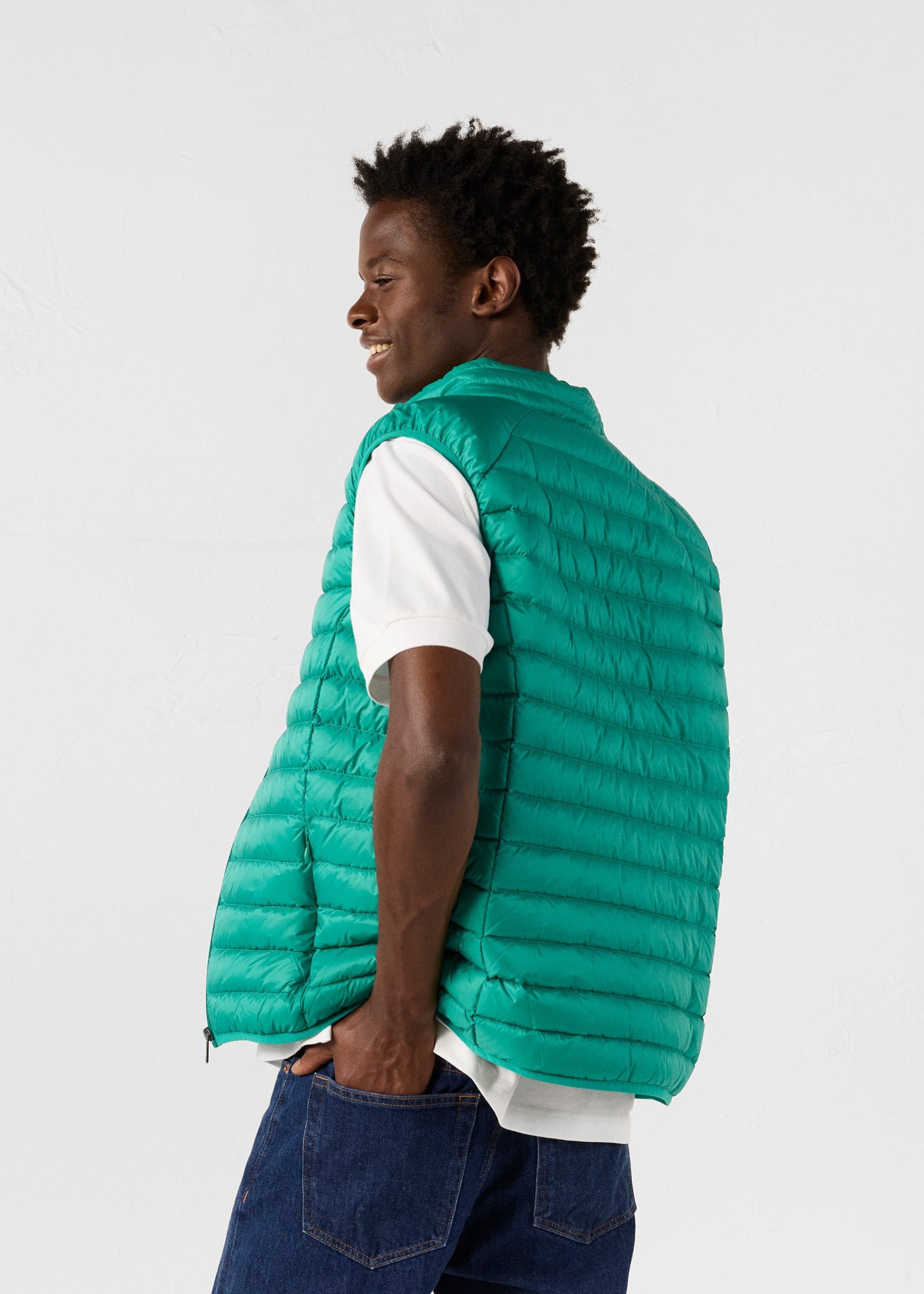 Sleeveless puffer jacket Tom JOTT Green
