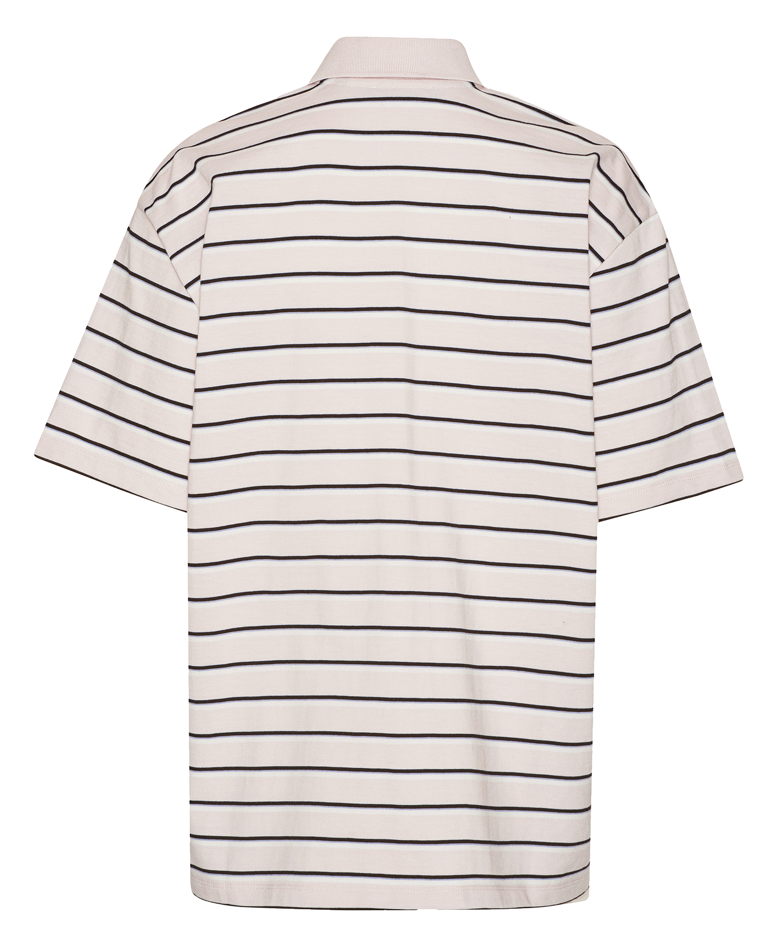 Oversized Striped Short Sleeve Polo ROTATE Purple