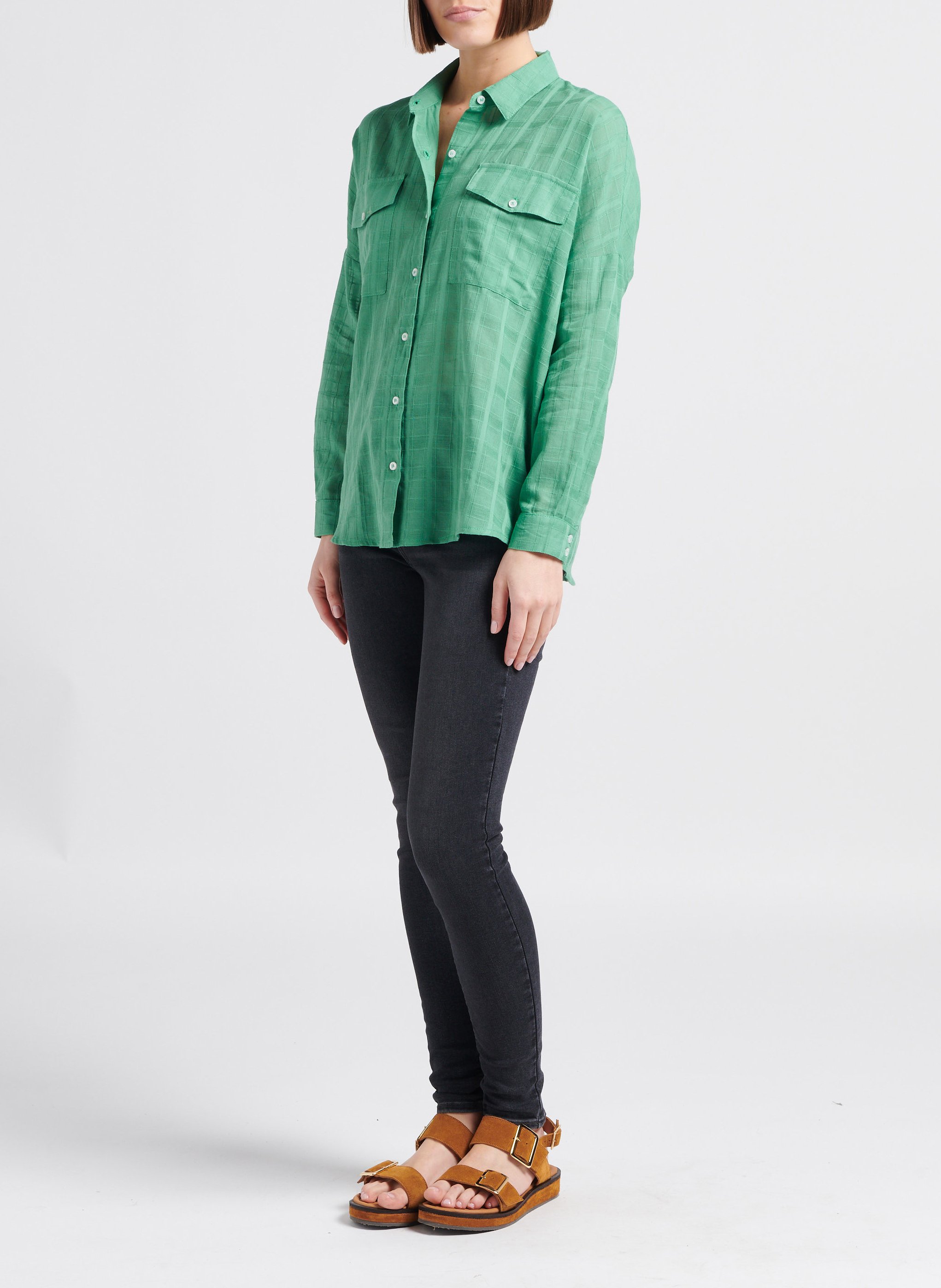 Jean skinny taille haute en coton mélangé LEVI'S Noir