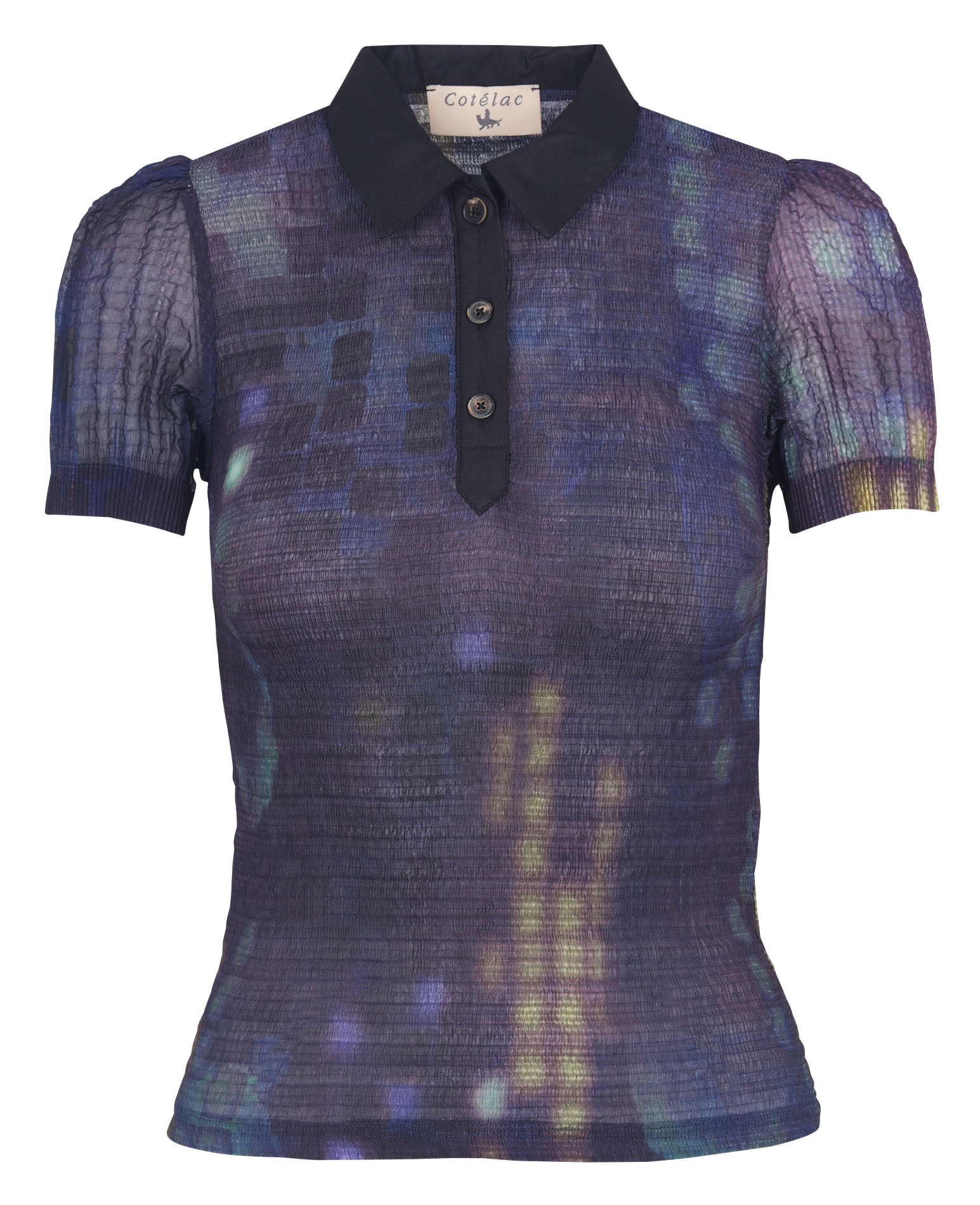 Polo droit imprimé COTELAC Violet