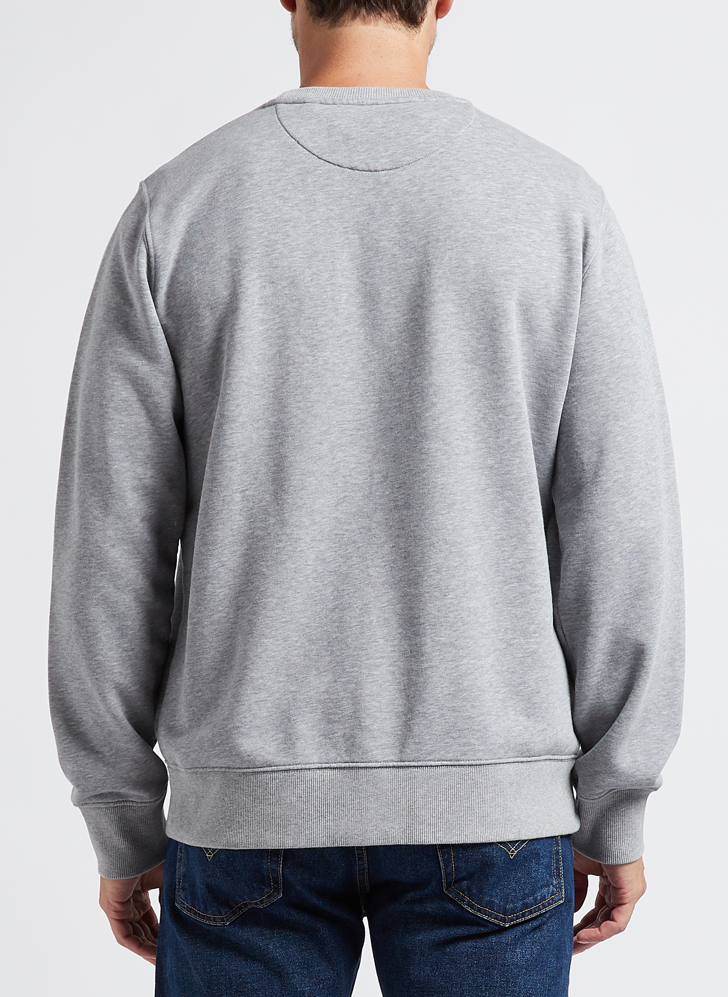 Sweatshirt col rond en coton mélangé  GANT Gris