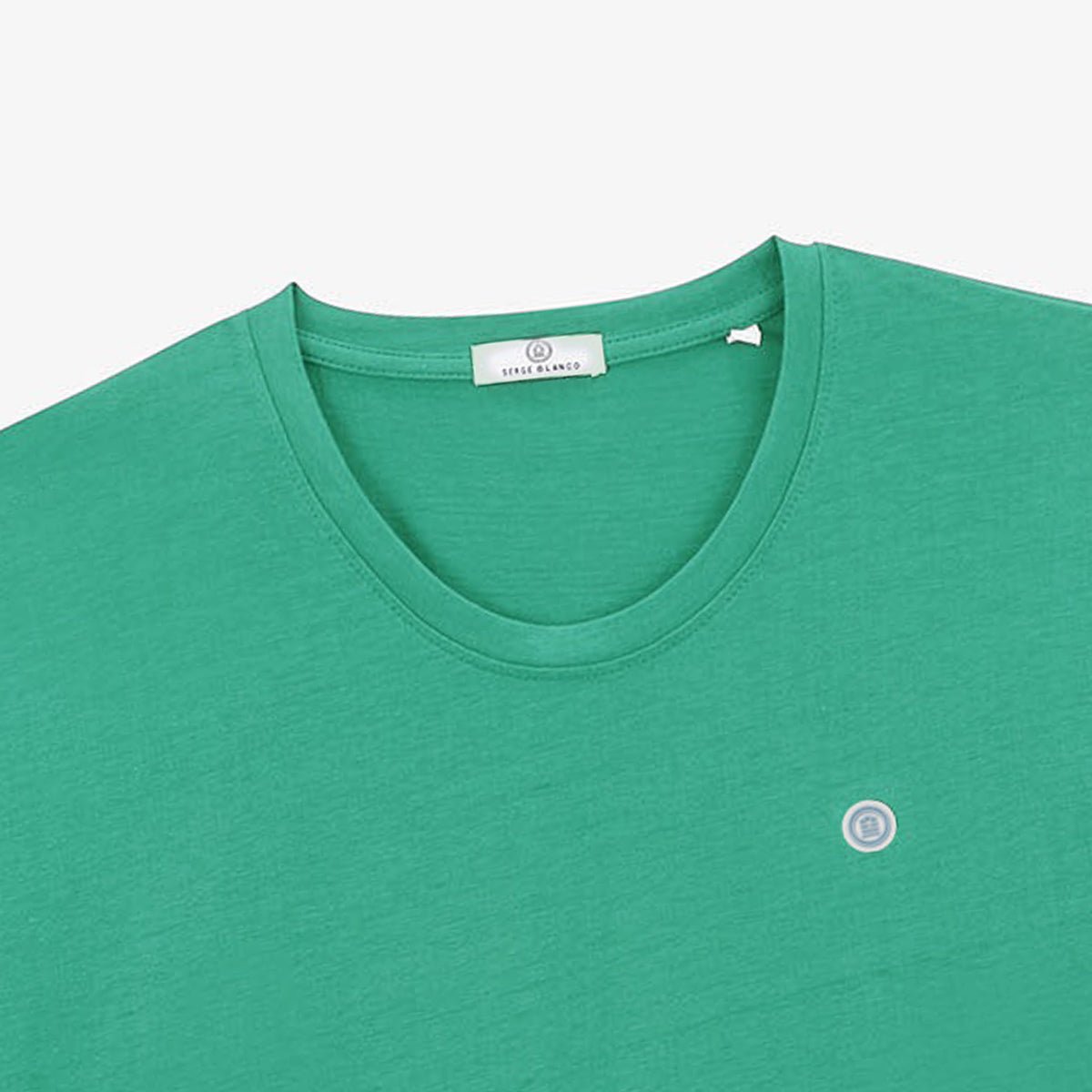 Round-neck cotton T-shirt SERGE BLANCO Blue