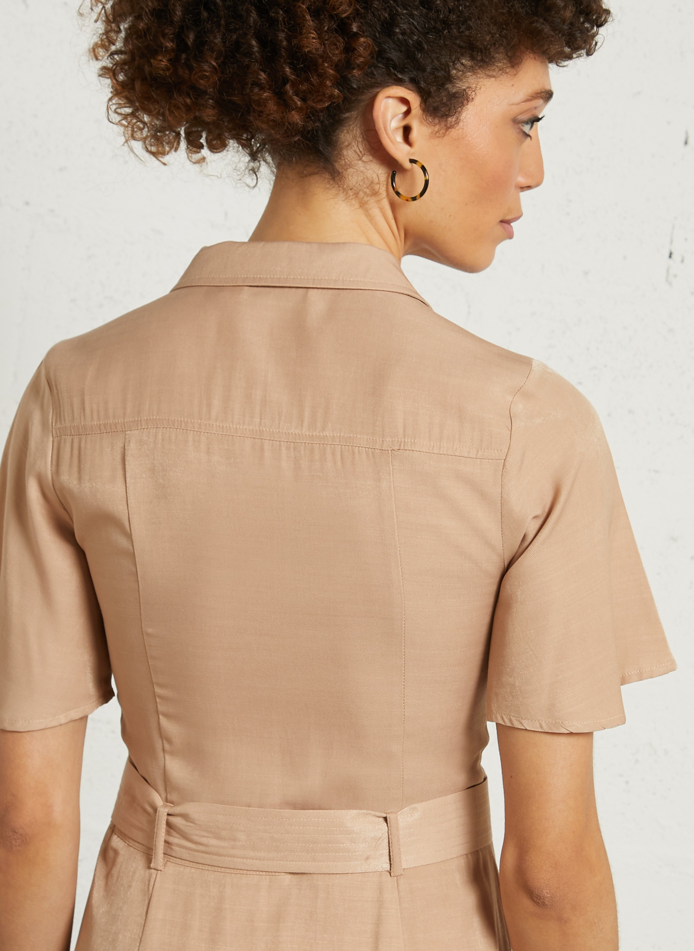 Belted Oversized Blazer Dress LA PETITE ETOILE Beige