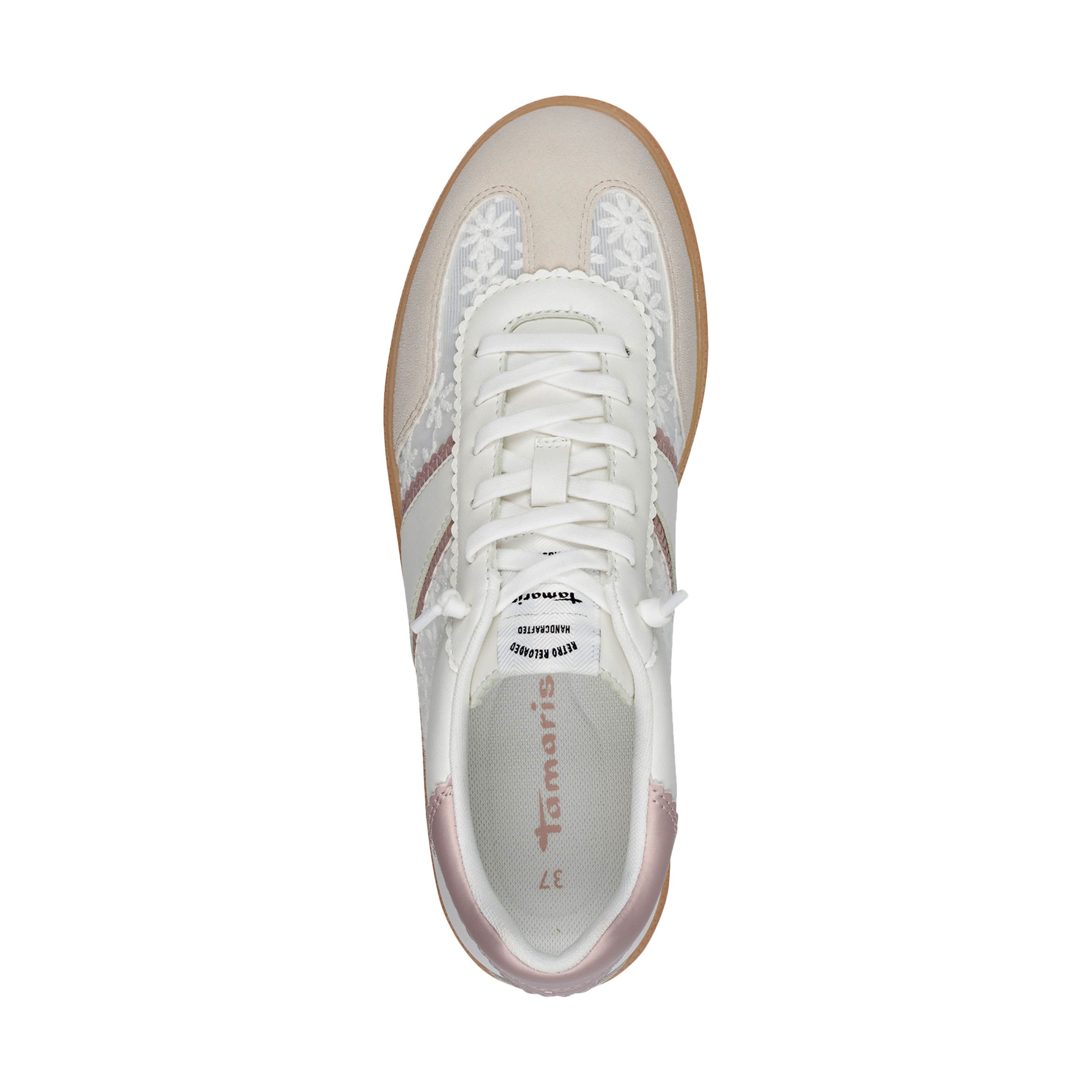 Lace-up low-top sneakers TAMARIS White