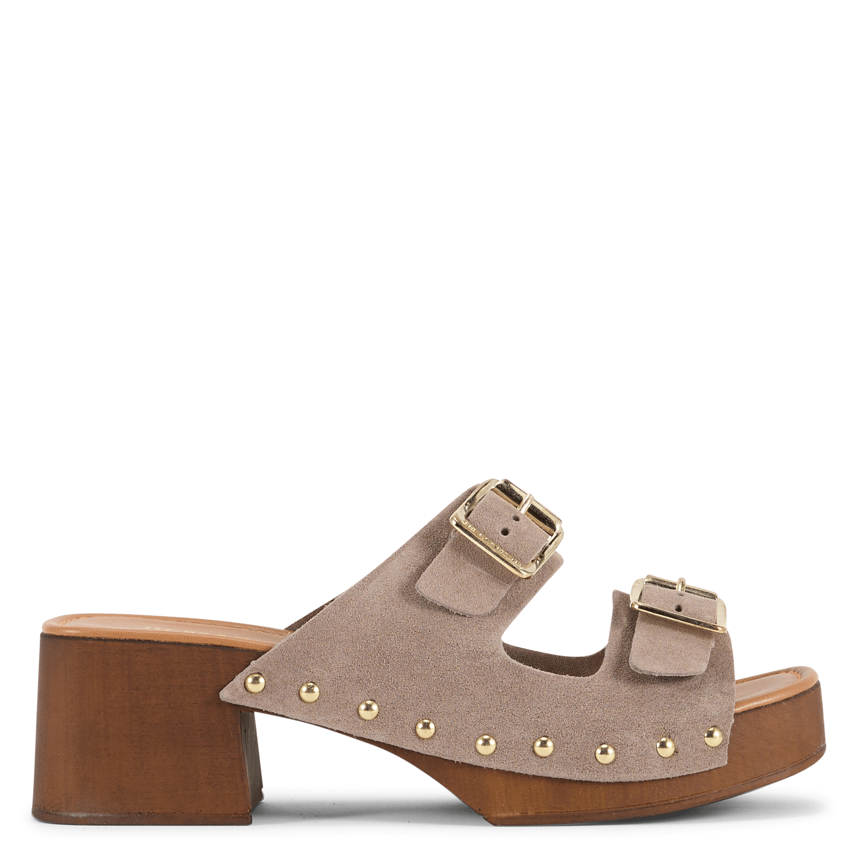 Heeled suede mules JB MARTIN Grey