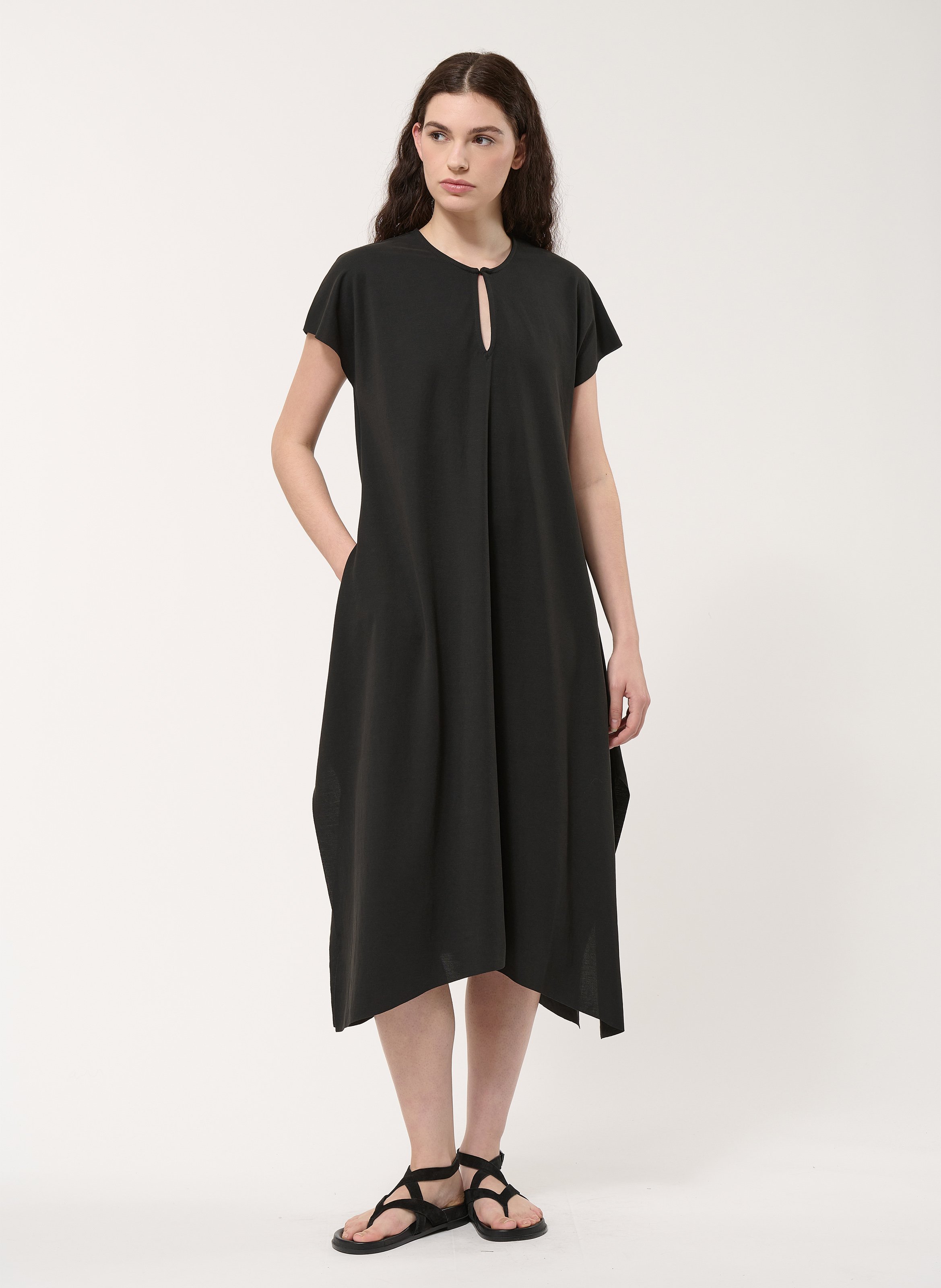 Robe midi col rond HUMILITY Noir