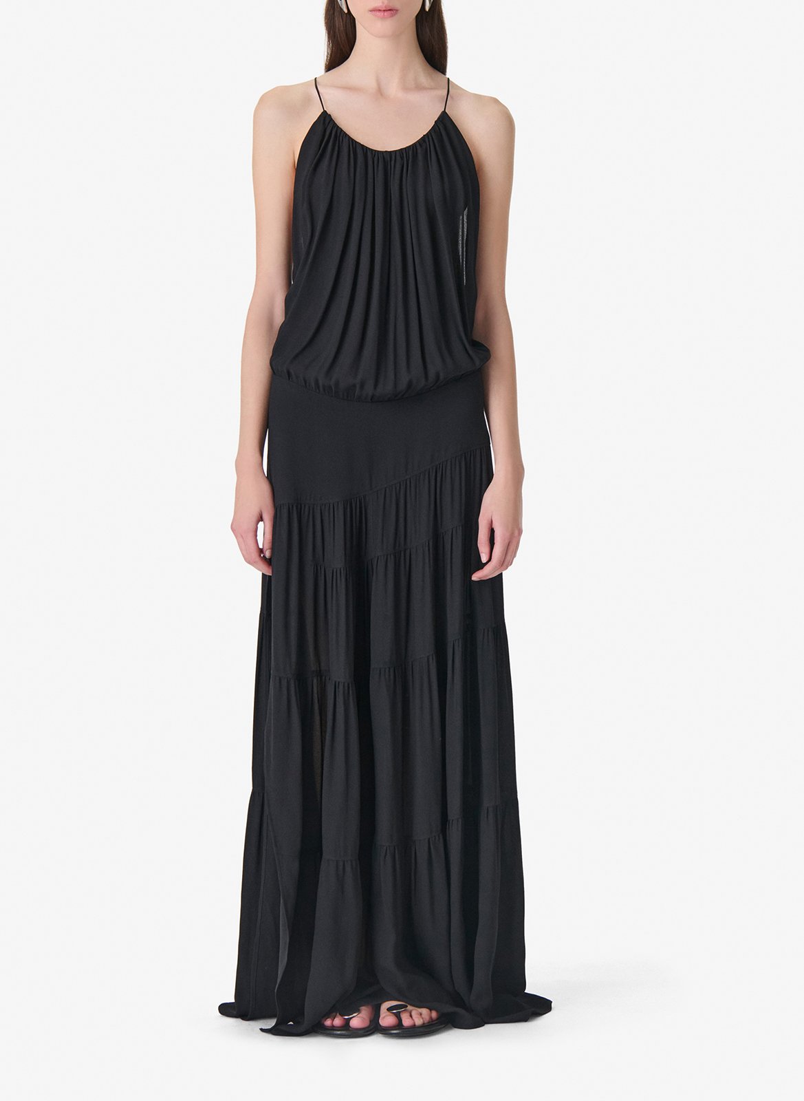 Ruimvallende, lange jurk IRO Zwart