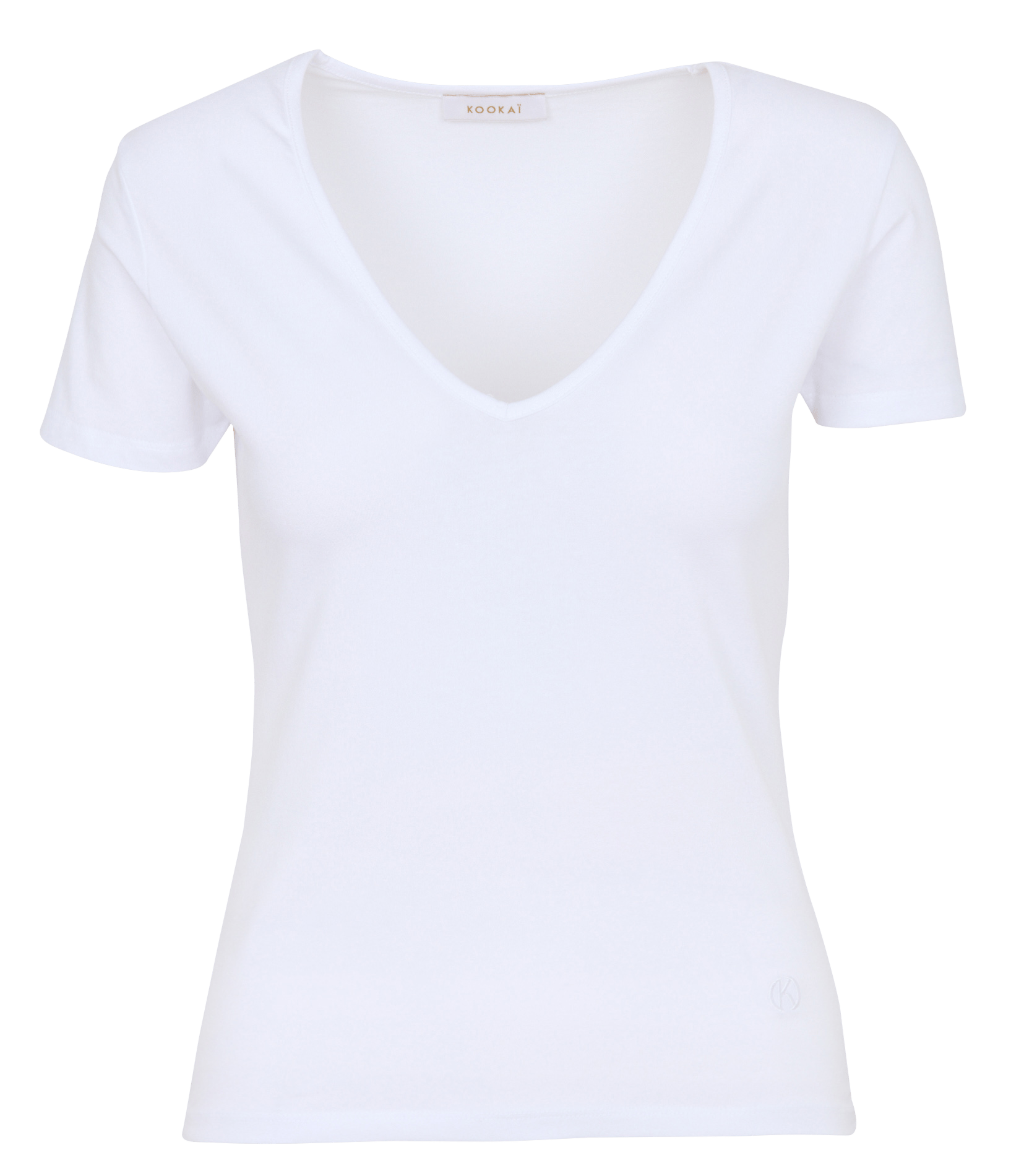 Eng anliegendes T-Shirt mit V-Ausschnitt und kurzen Ärmeln KOOKAI