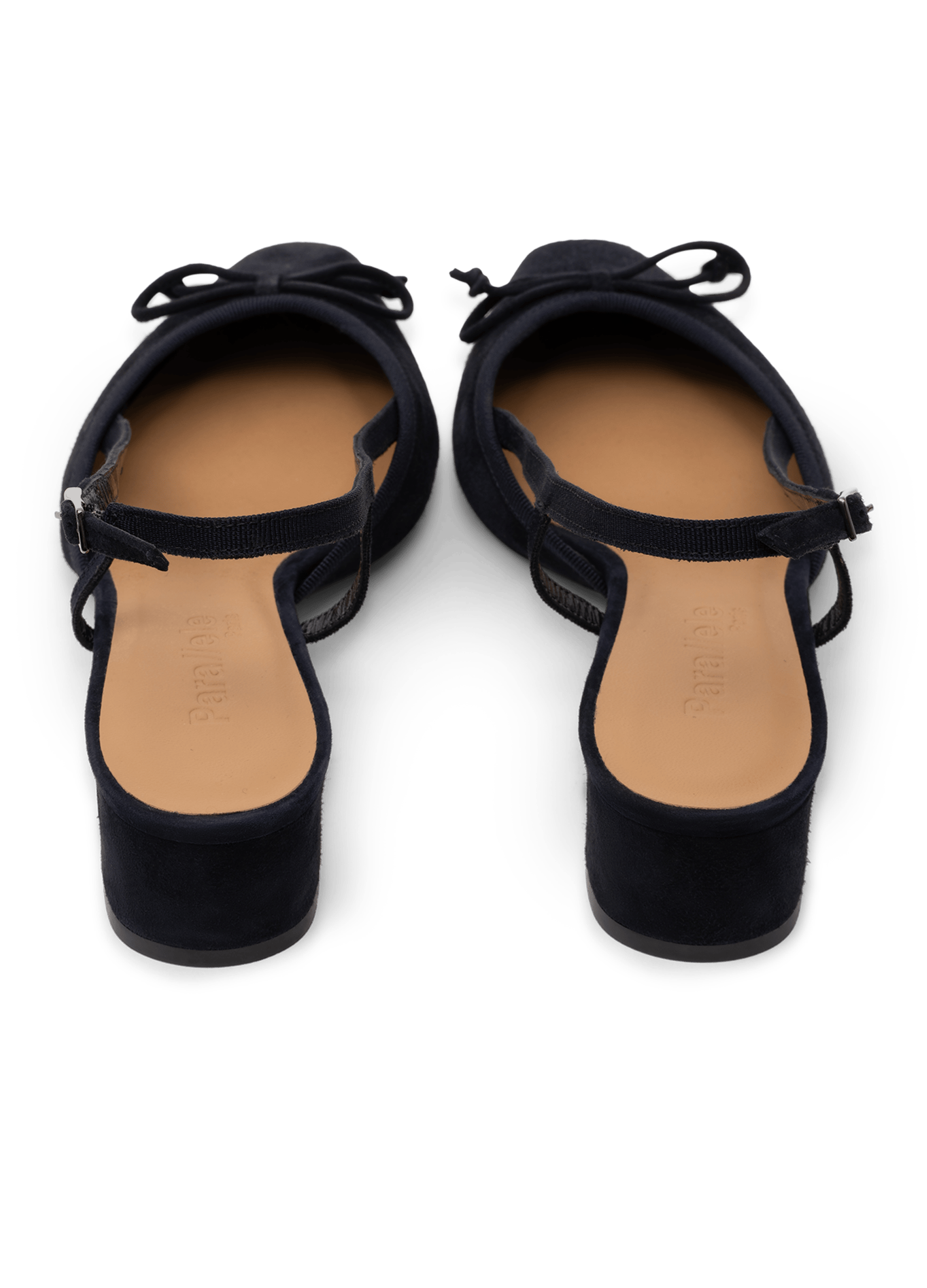 Slingback en cuir velours marine PARALLELE PARIS Bleu