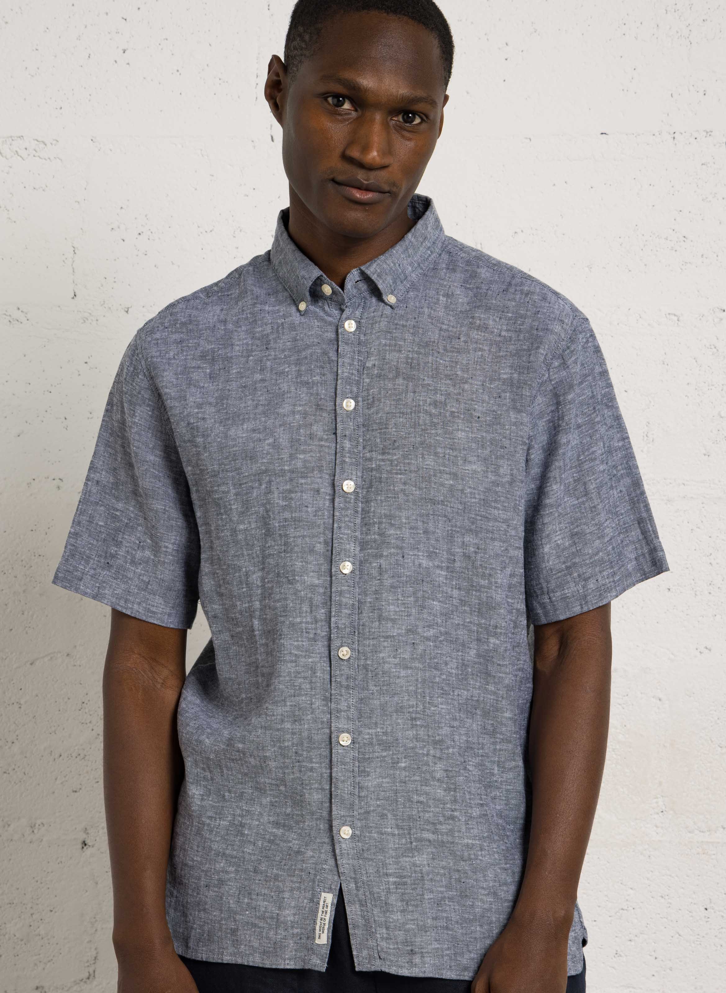 Chemise droite en lin et coton CASUAL FRIDAY