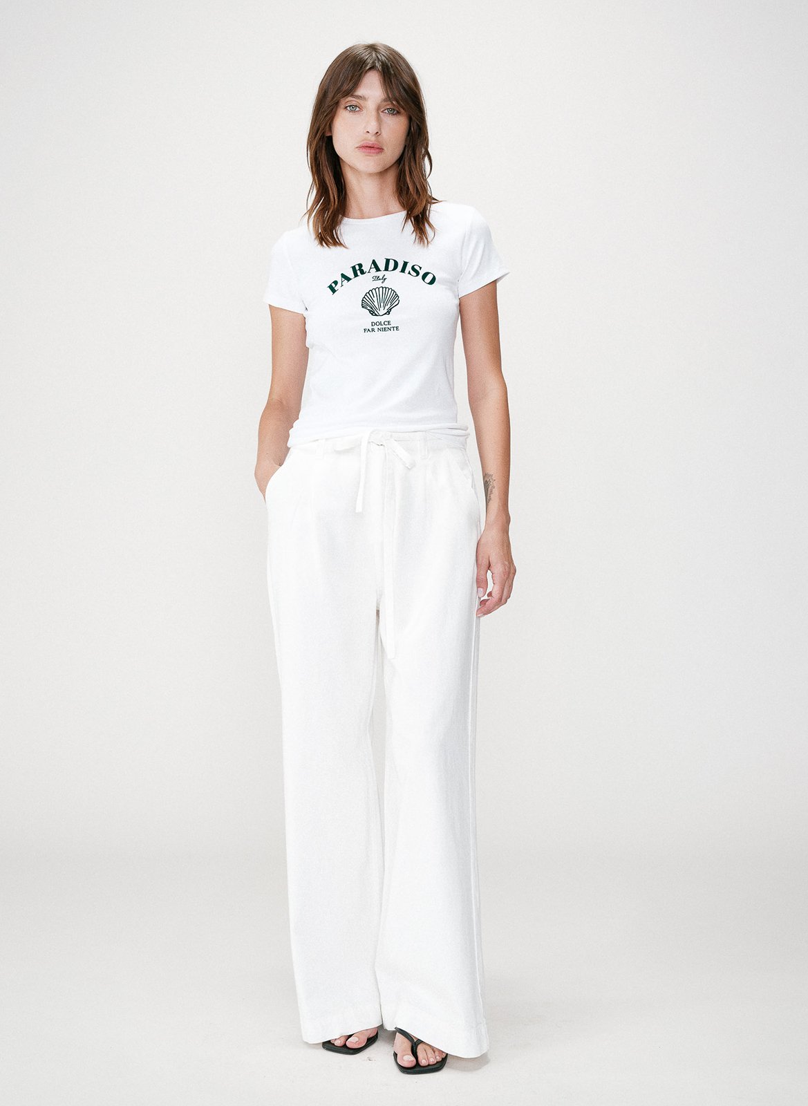 Tee-shirt col rond en coton mélangé GRACE ET MILA Vert