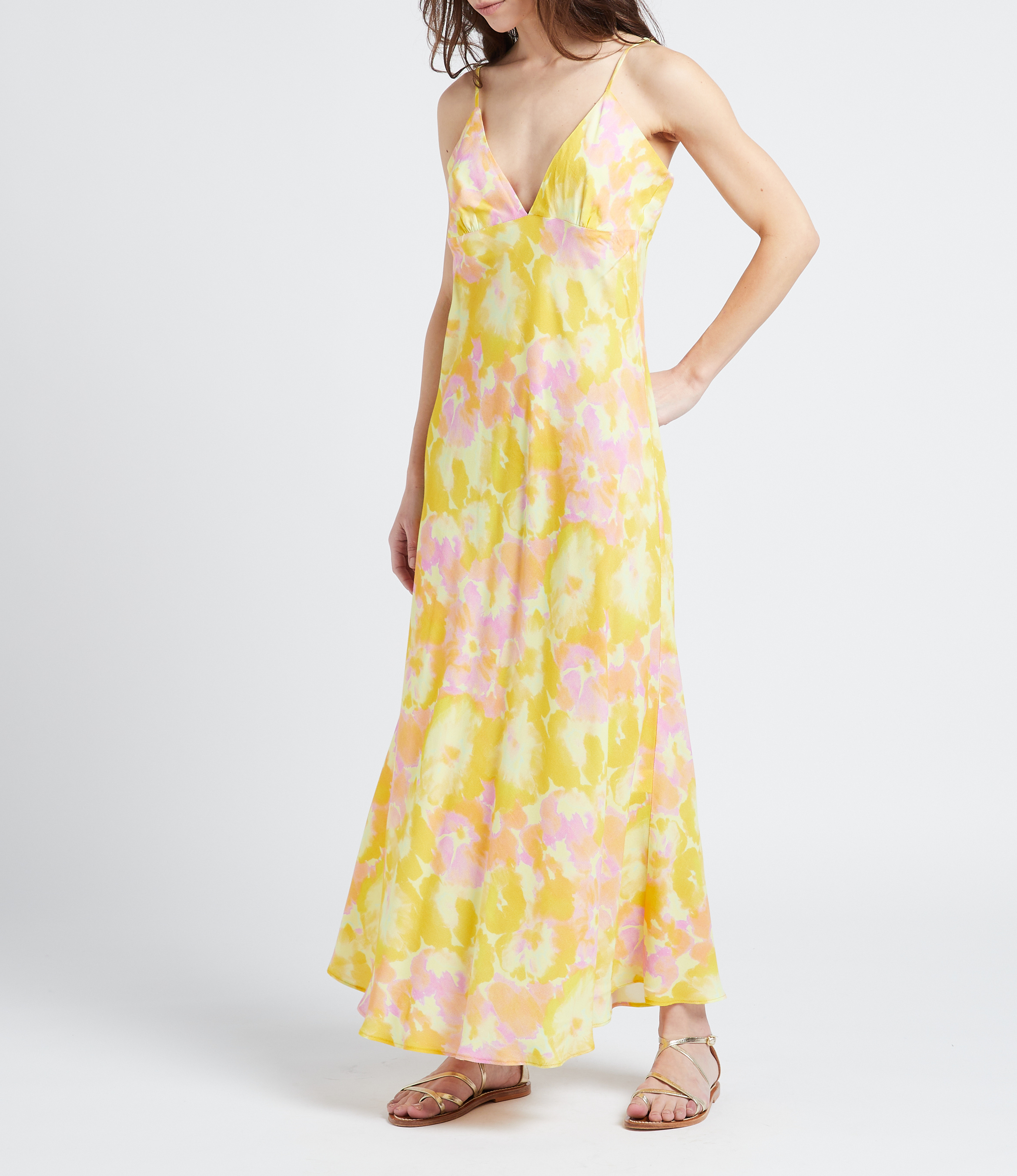 Long printed dress THE NEW SOCIETY Multicolored