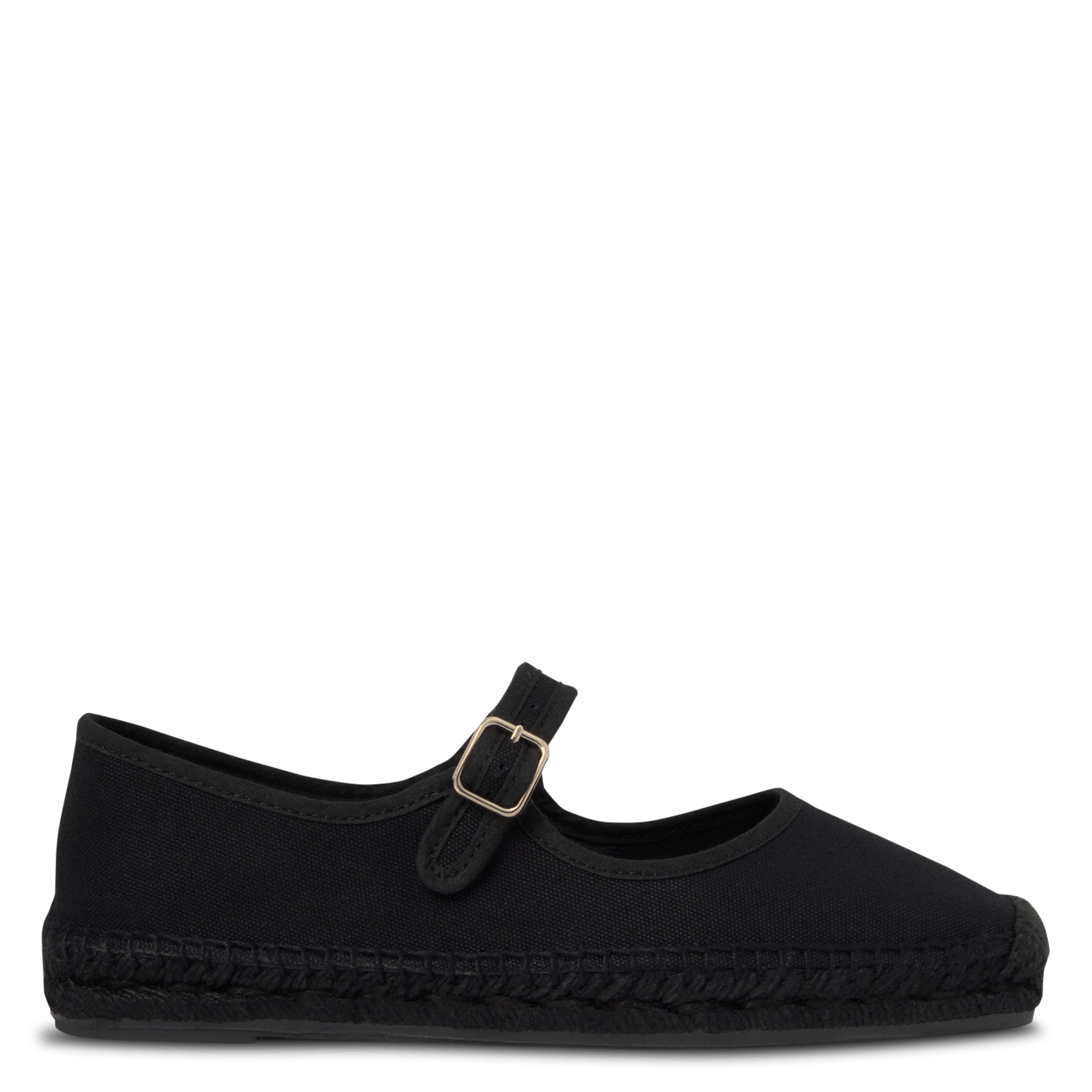 Flat plain cotton espadrilles CASTANER Black