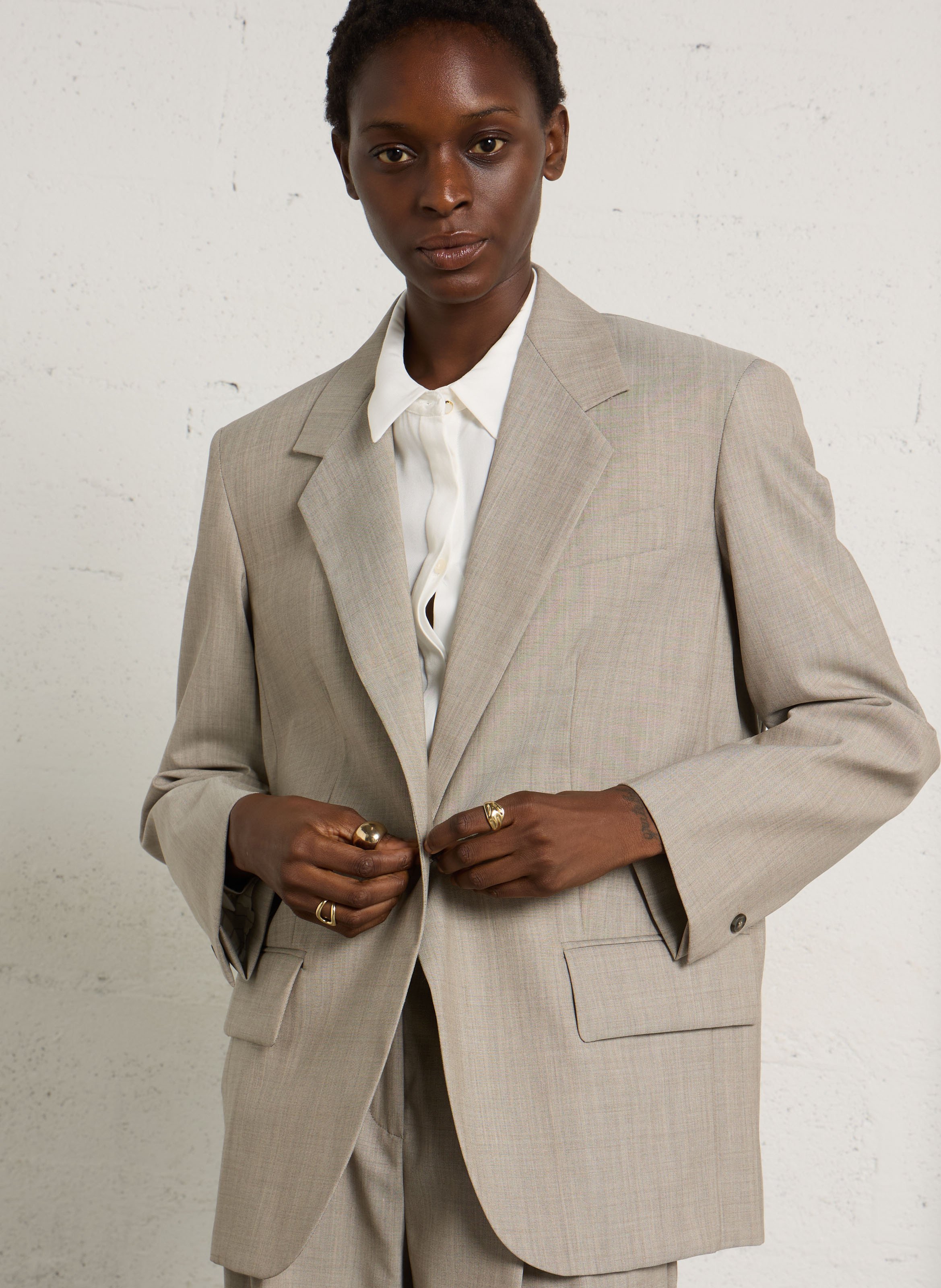 Oversized wool blazer with a tailored collar MAX MARA WEEK END Brown