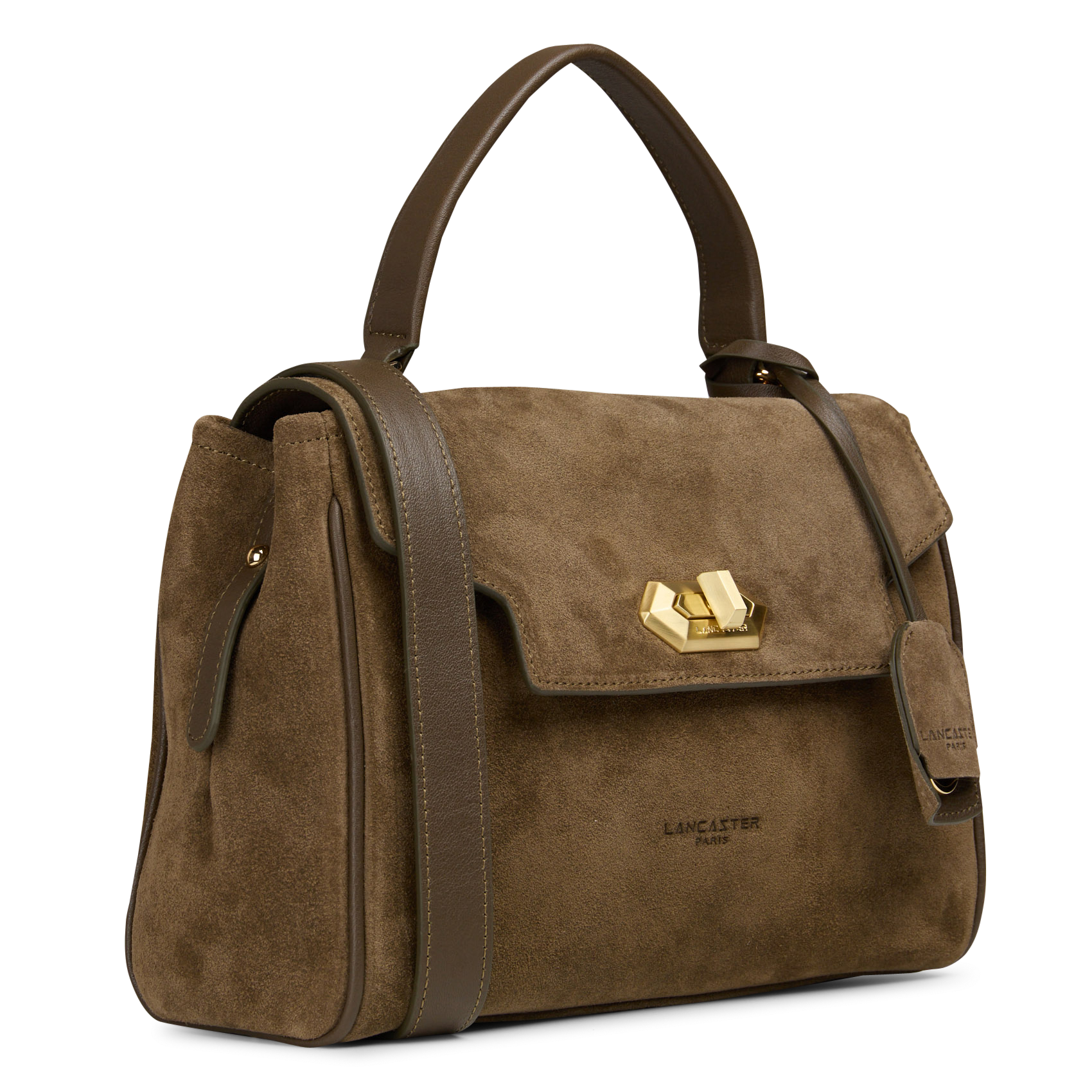 Sac à main en cuir de vachette LANCASTER PARIS Kaki