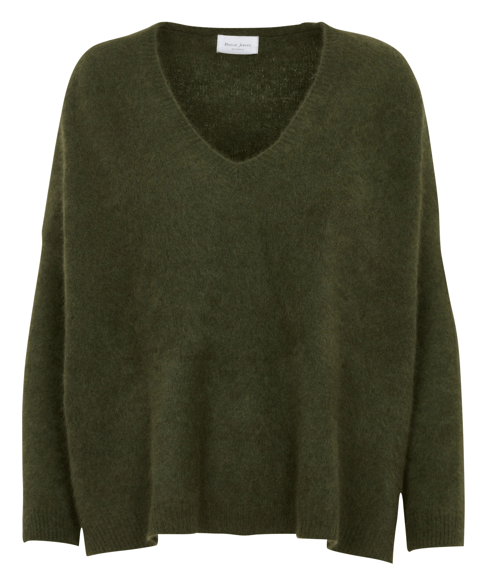 Maglione scollo a V in lana BELLA JONES Verde