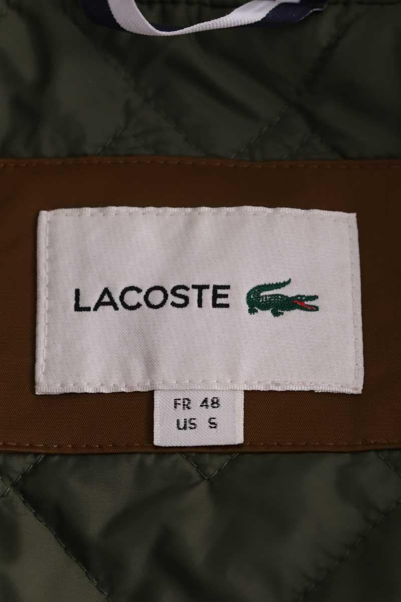 Regular-fit organic cotton jacket with sherpa collar LACOSTE - SECONDE MAIN Brown