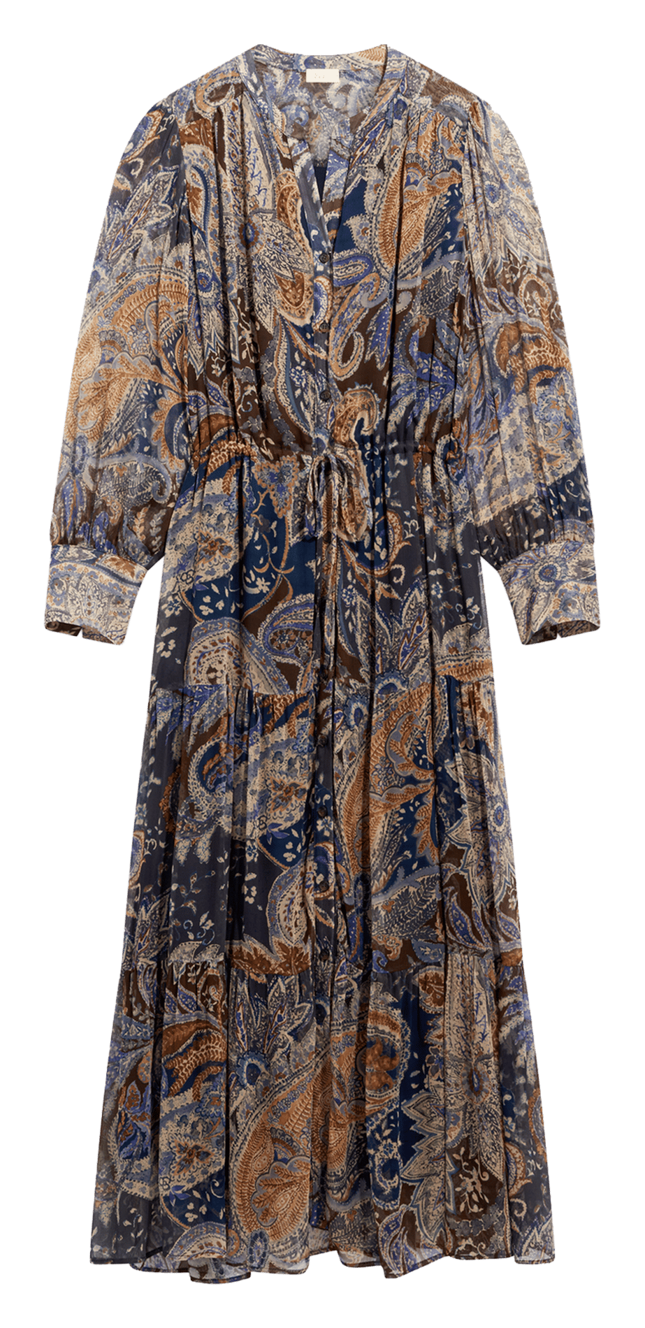 Long henley dress PABLO Blue