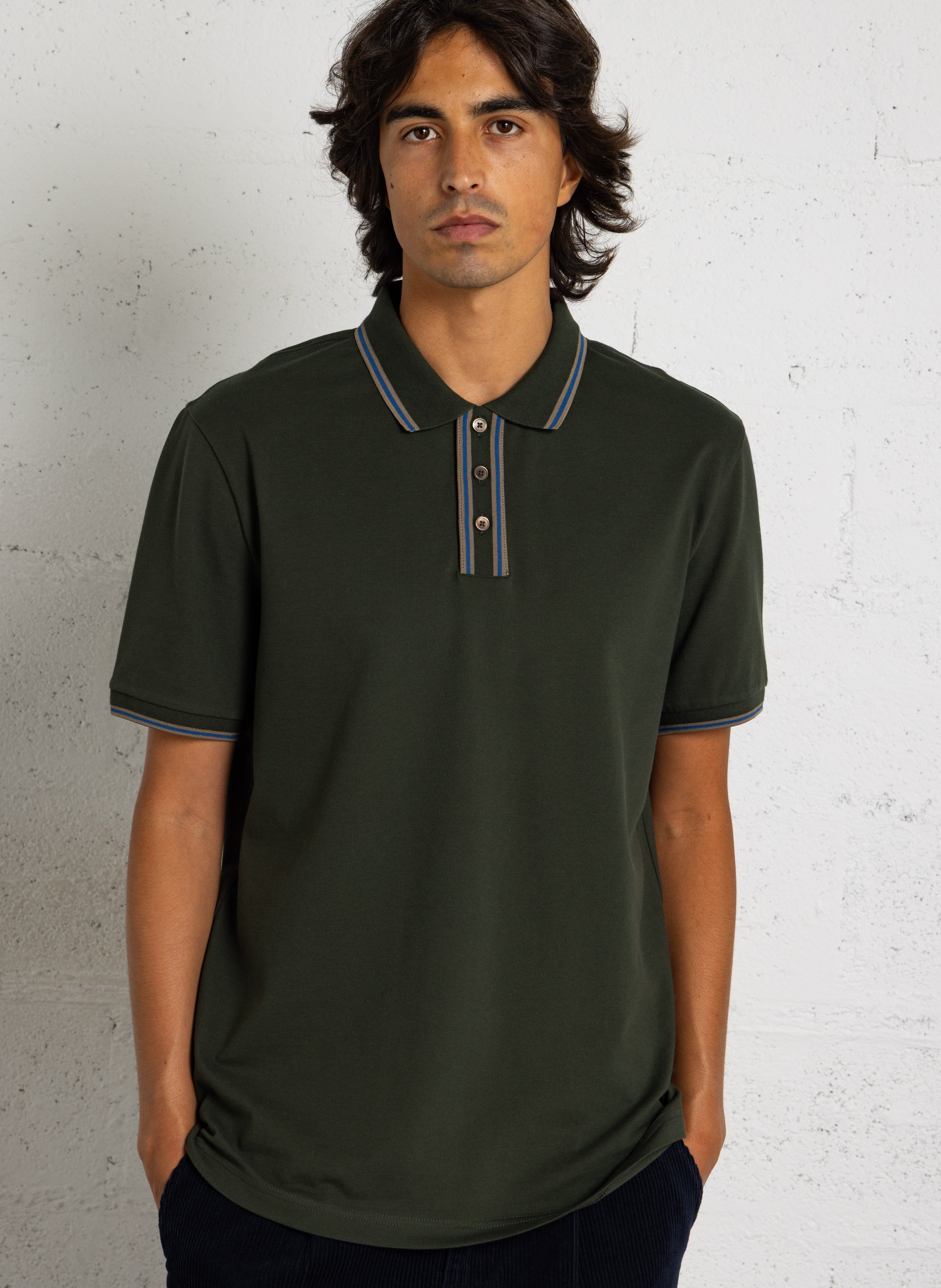 Kurzärmliges Poloshirt aus Baumwolle PAUL SMITH Grun