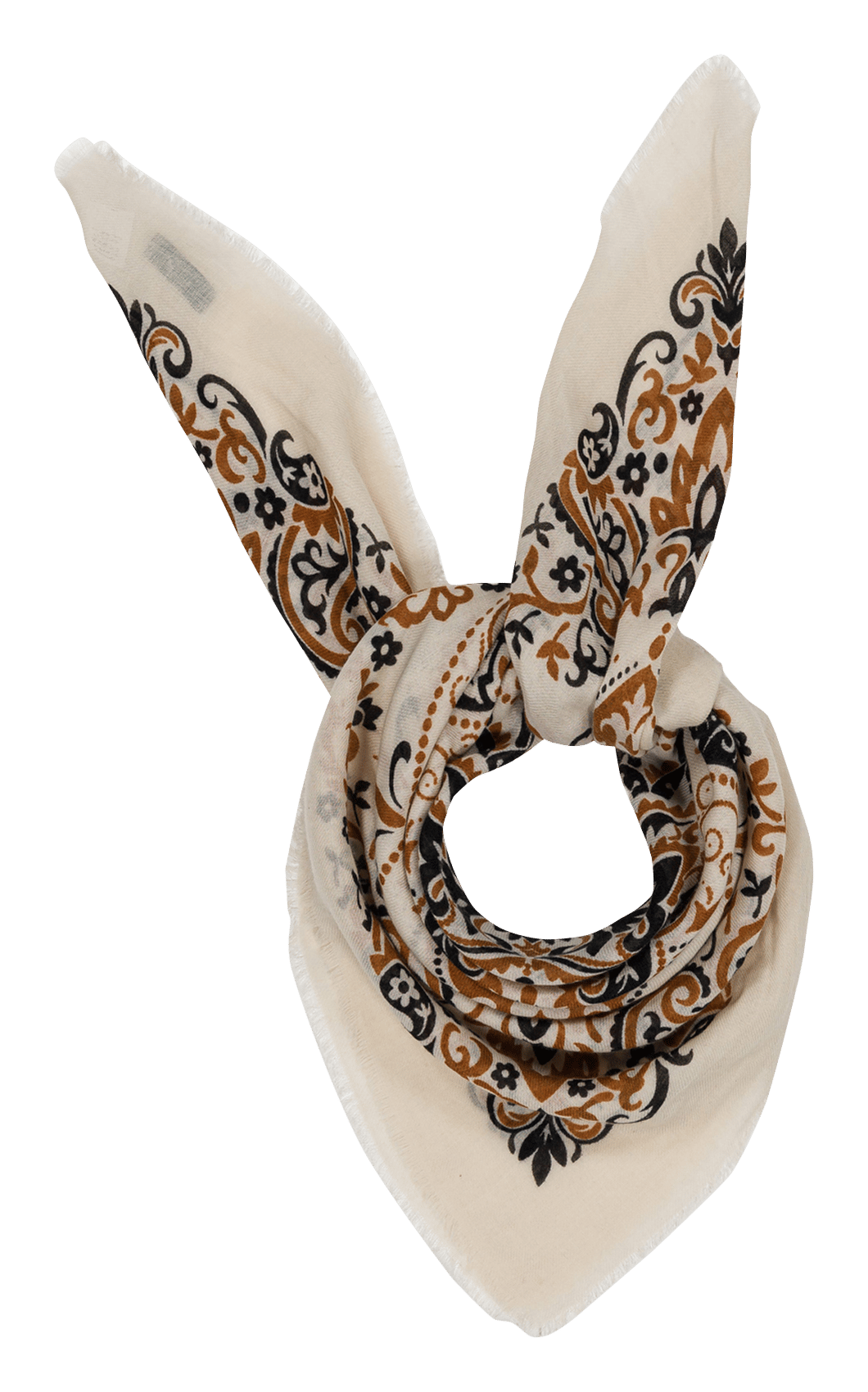 Bedrukte foulard van wol en zijde MAISON LECOMTE FLAMENT Veelkleurig