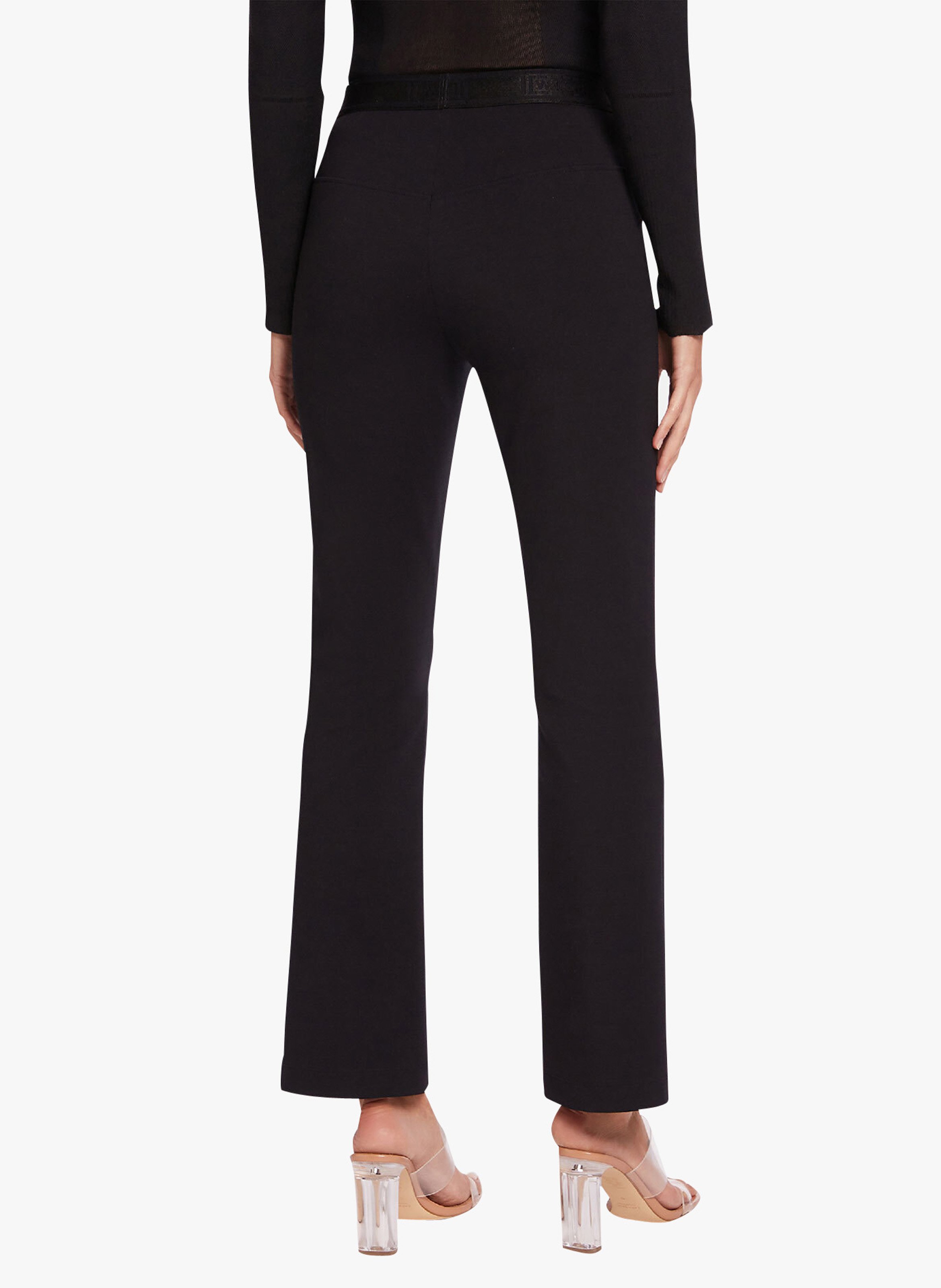 Pantalon évasé taille haute  WOLFORD Noir