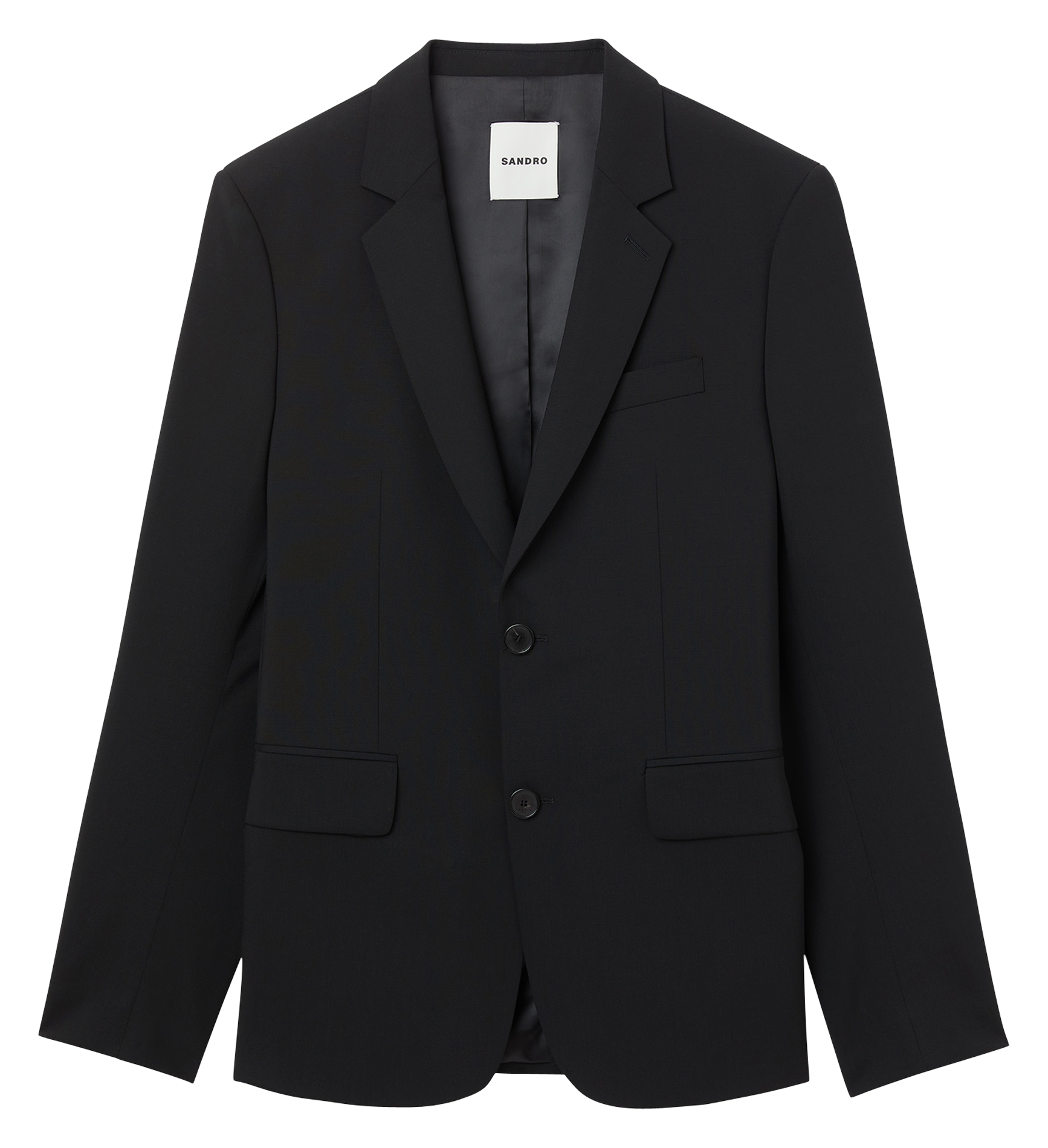 Veste de tailleur en laine mélangée  SANDRO Noir