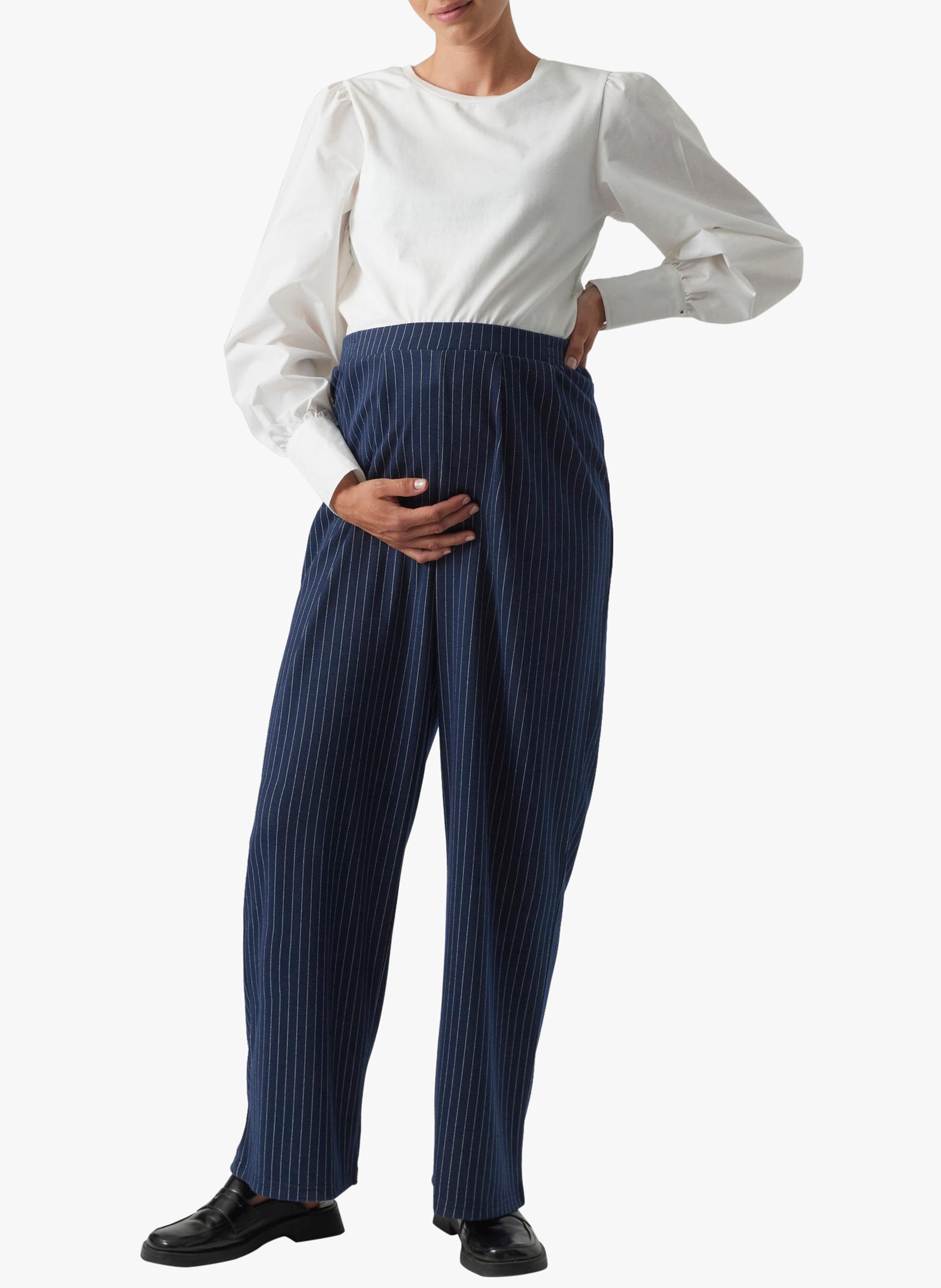 Gestreifte Schwangerschaftshose MAMALICIOUS Blau