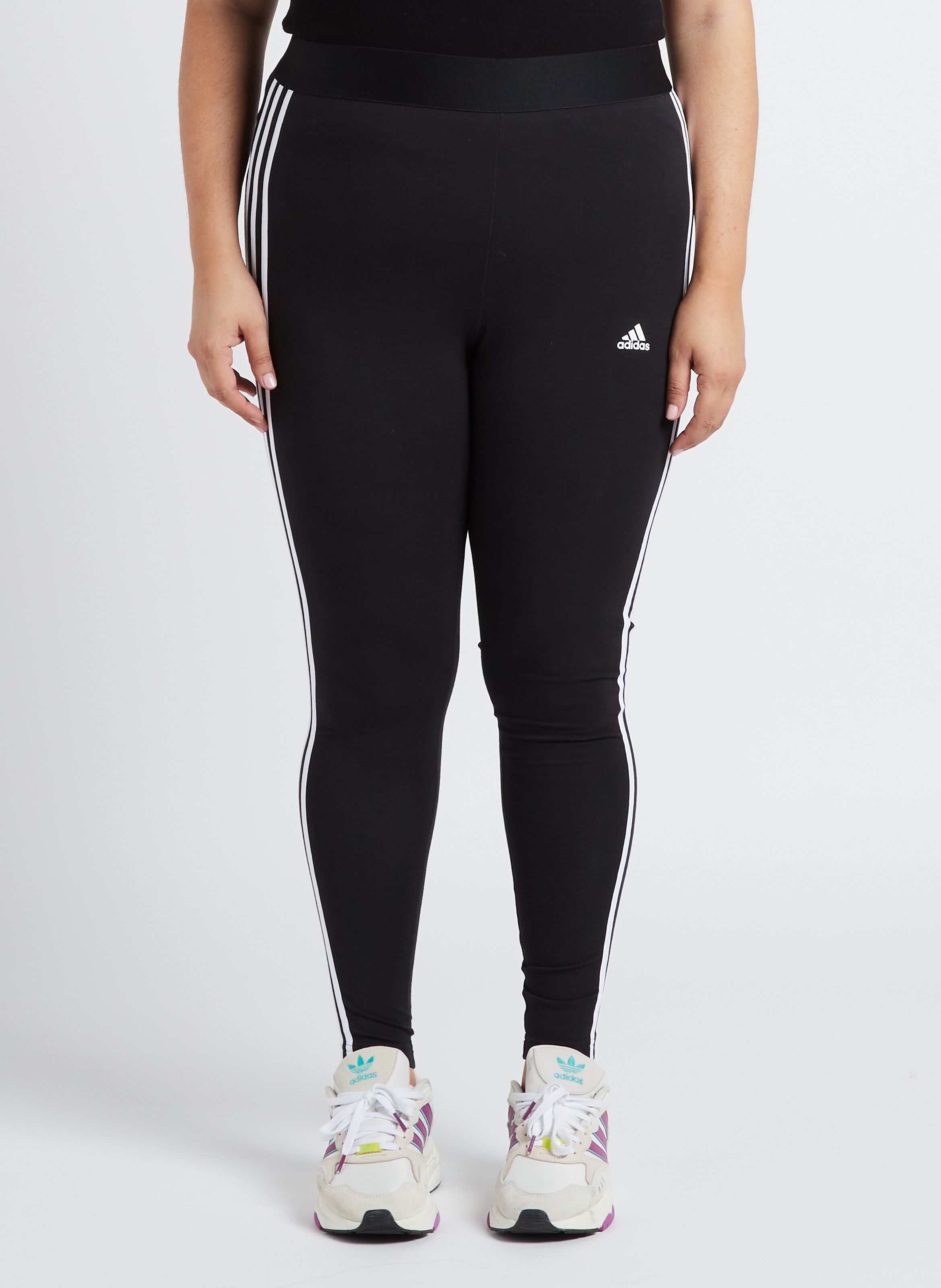 Taillen leggings Aus Baumwoll mix Black White Adidas Damen GS1382 BLACK WHITE BLACK WHITE Place des Tendances Deutschland