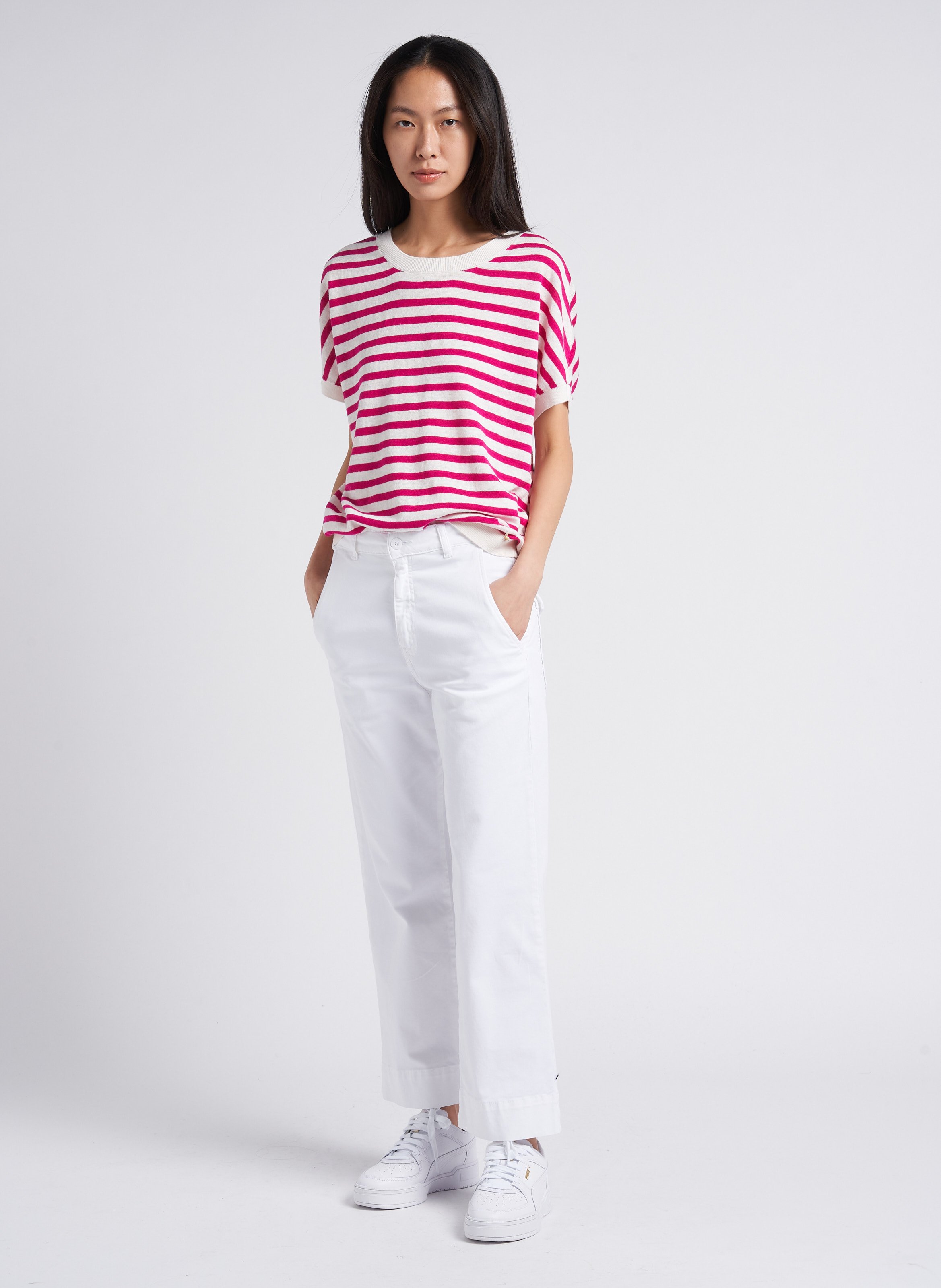 7/8-Taillenhose aus Baumwolle ACQUAVERDE Weiss