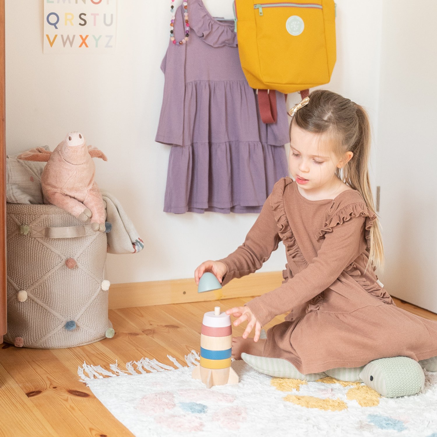 Rocket stacking tower KINDSGUT Multicolored