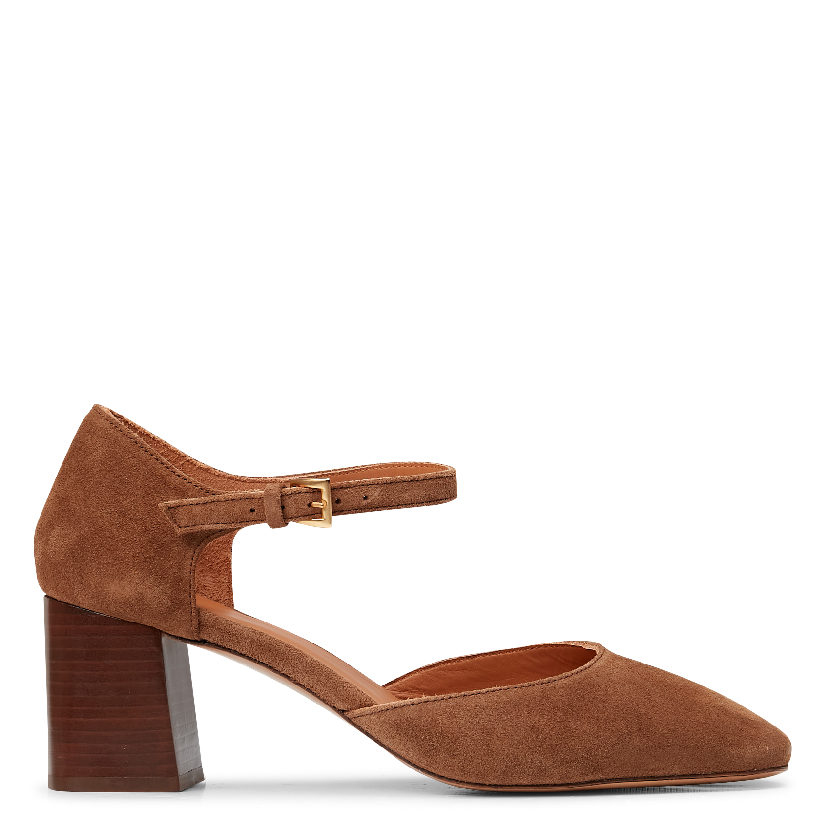 Babies en cuir velours RIVECOUR Marron