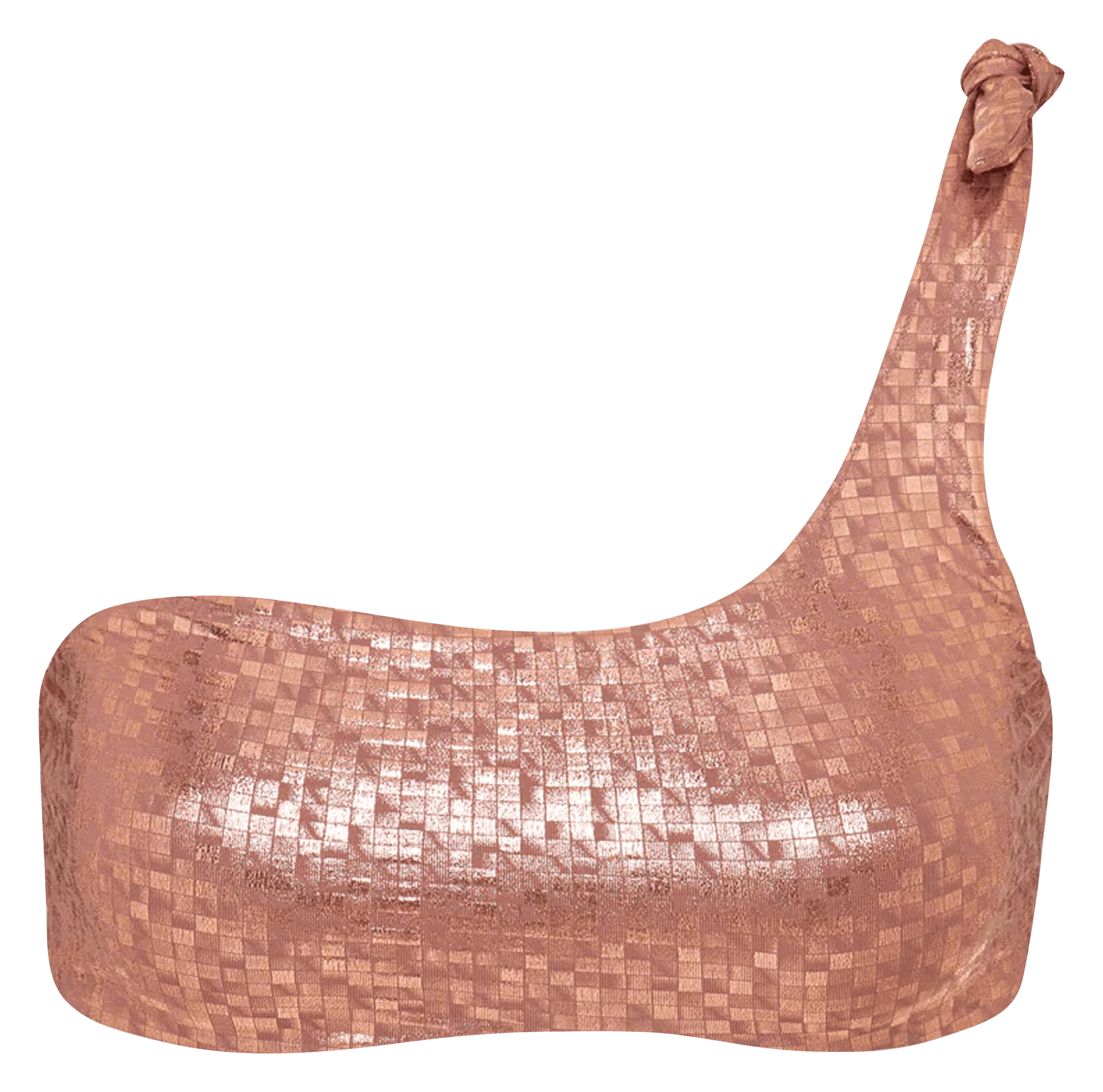 Asymmetrical bikini crop top ALBERTINE Golden