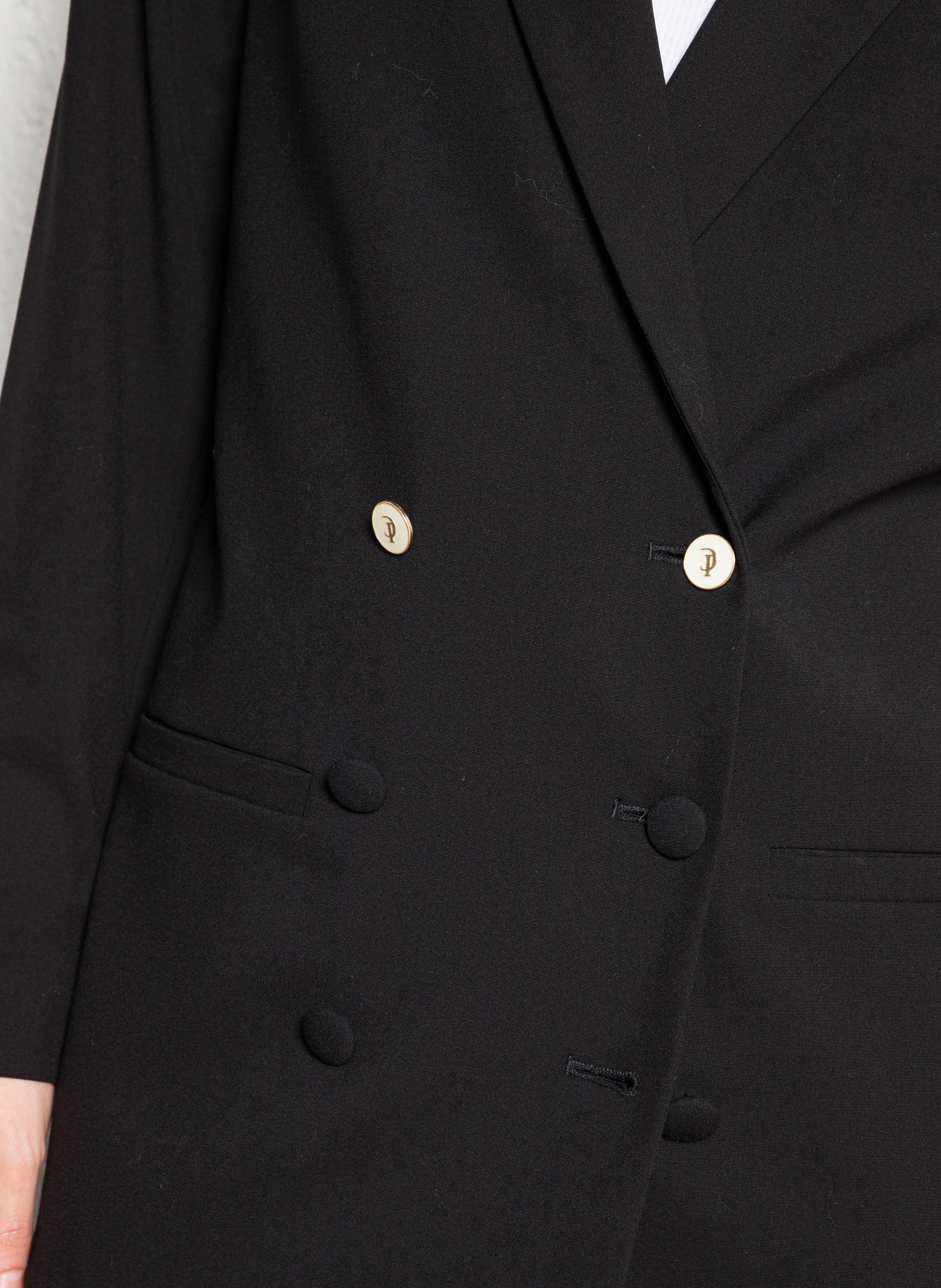 Blazer with contrast buttons I CODE Black