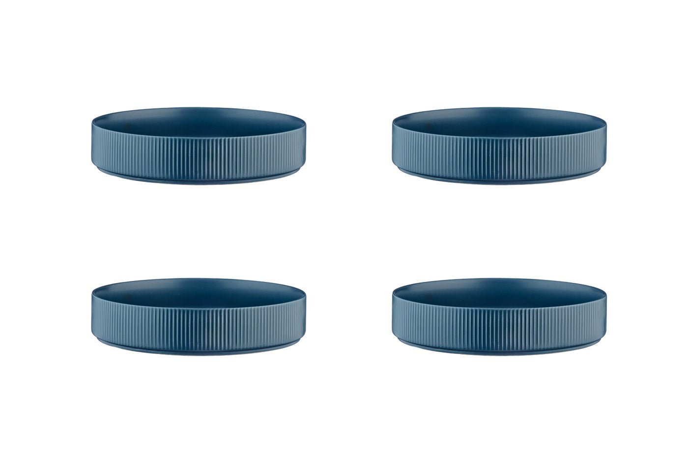 Stoneware deep plate - 4 pieces BJORN Blue